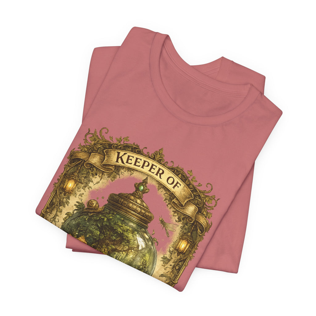 Keeper of Pocket Forests T-Shirt — Fantasy Terrarium Nature Tee