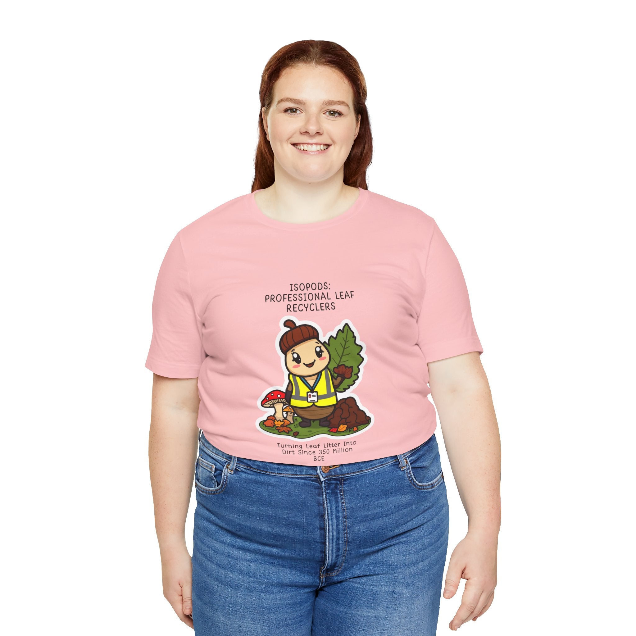 Leaf Recycler Cute Graphic Tee — “Professional Leaf Recyclers” Isopod Worker Shirt