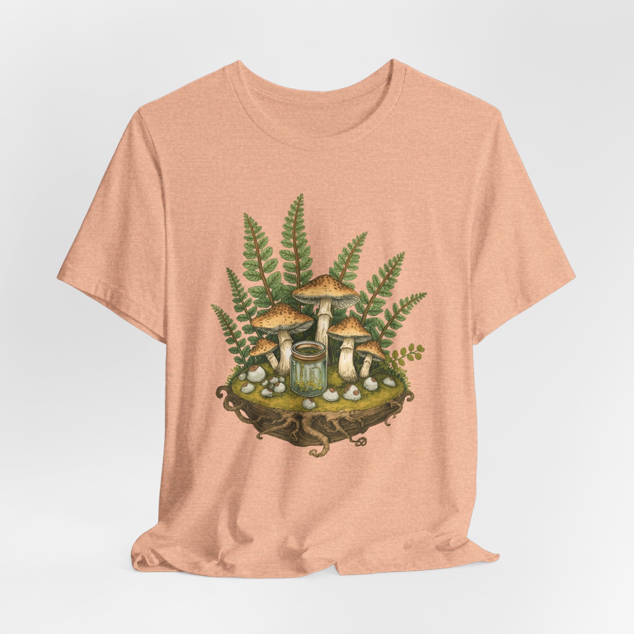 Mushroom Forest Tee — Ferns & Fairy Fungi Graphic T-Shirt