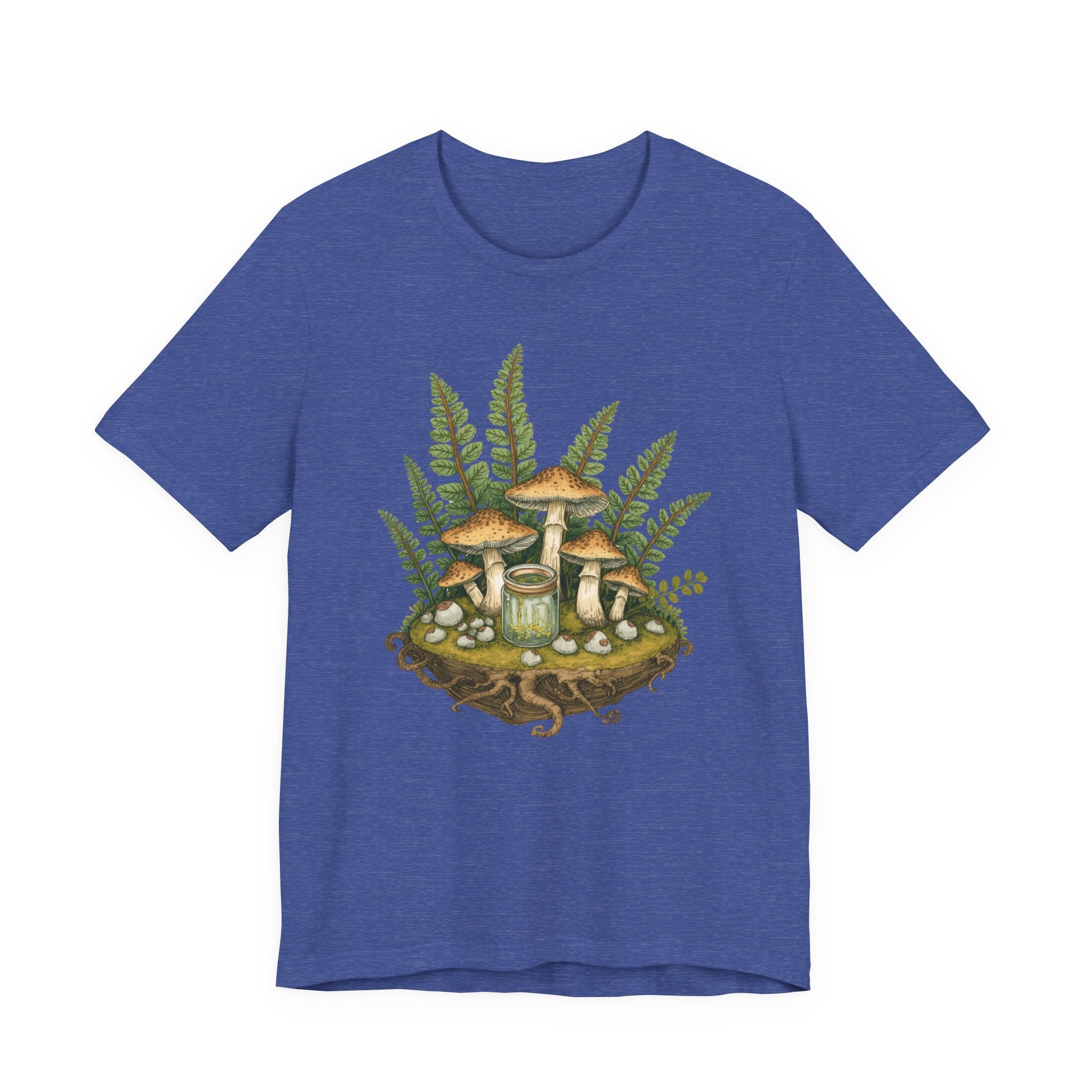 Mushroom Forest Tee — Ferns & Fairy Fungi Graphic T-Shirt