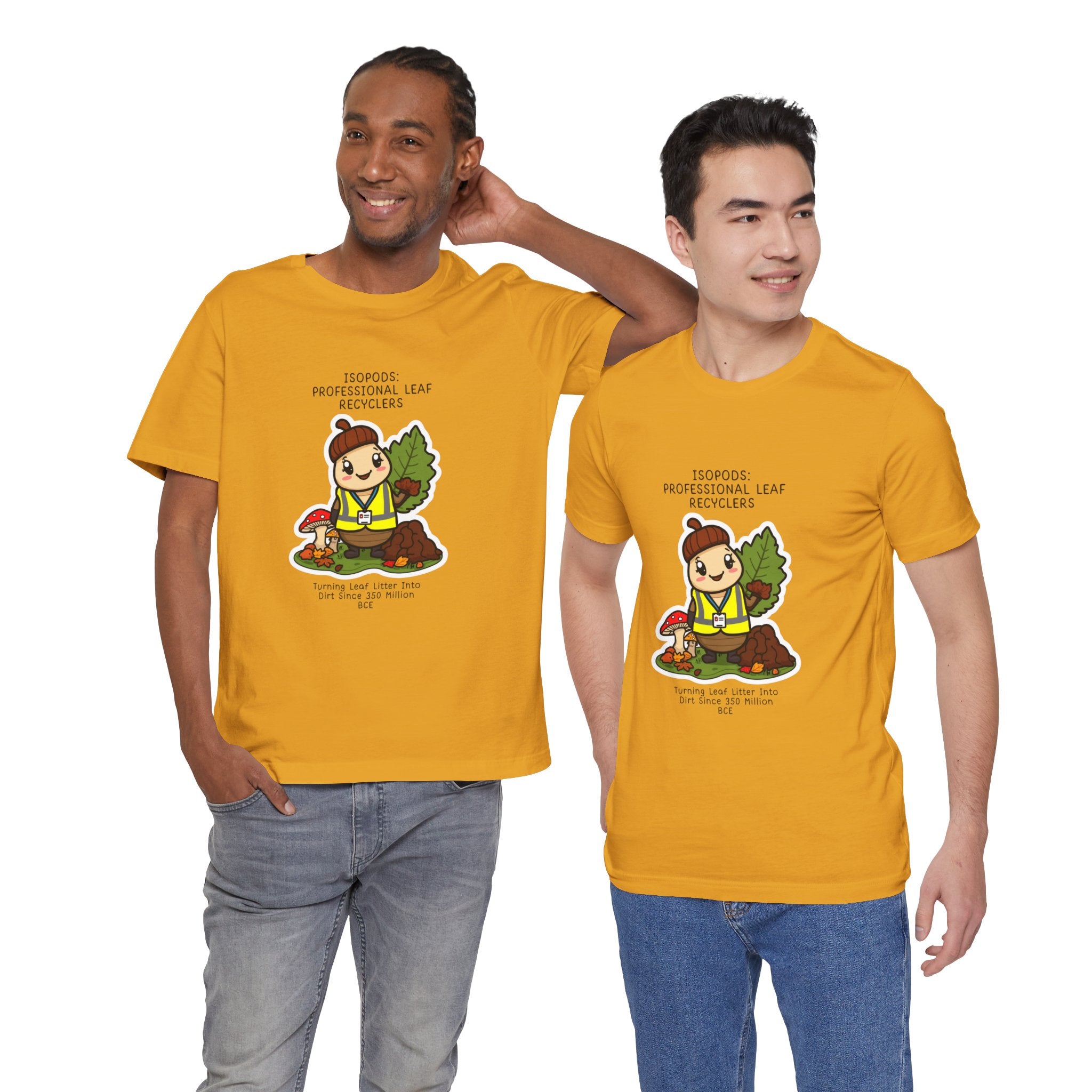 Leaf Recycler Cute Graphic Tee — “Professional Leaf Recyclers” Isopod Worker Shirt
