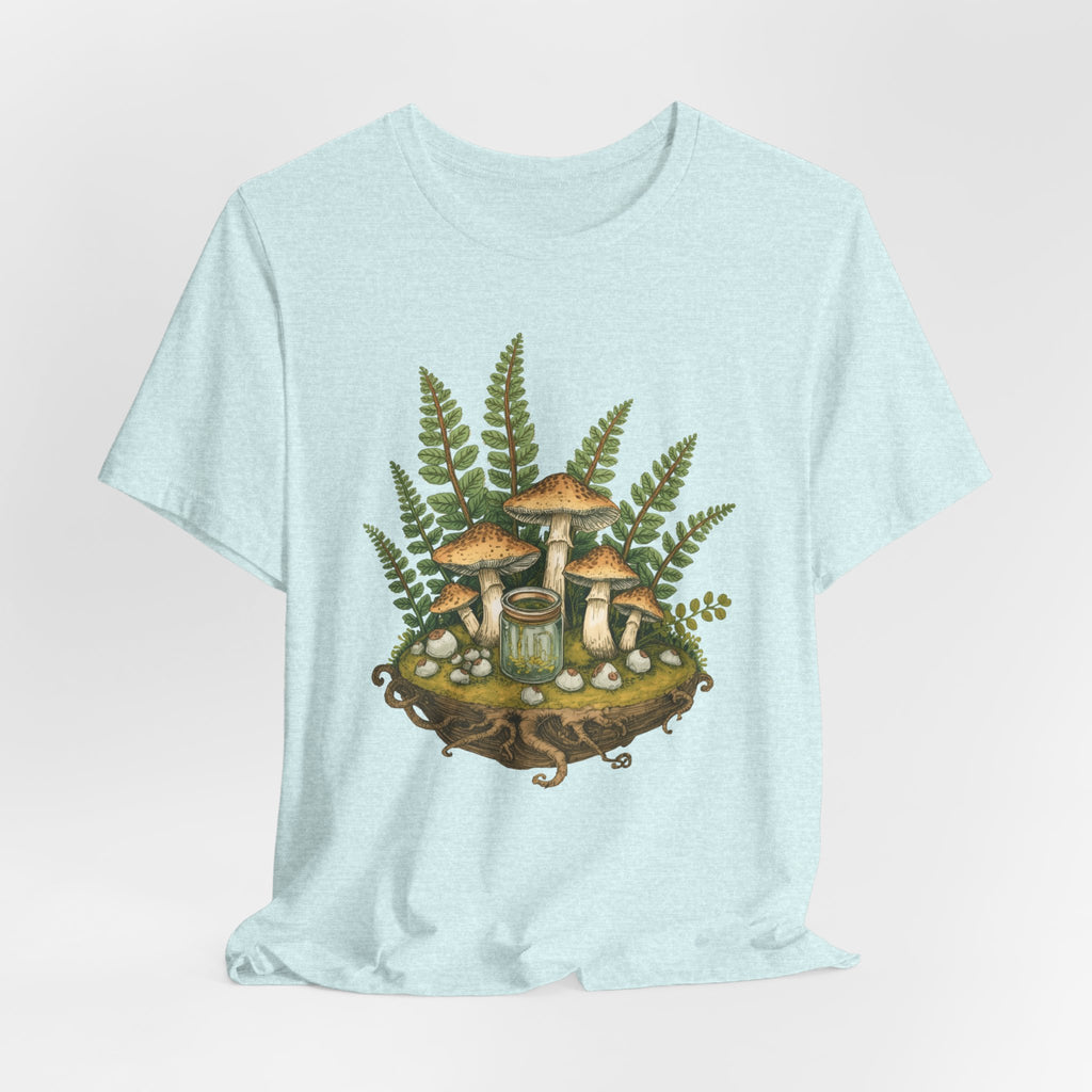 Mushroom Forest Tee — Ferns & Fairy Fungi Graphic T-Shirt