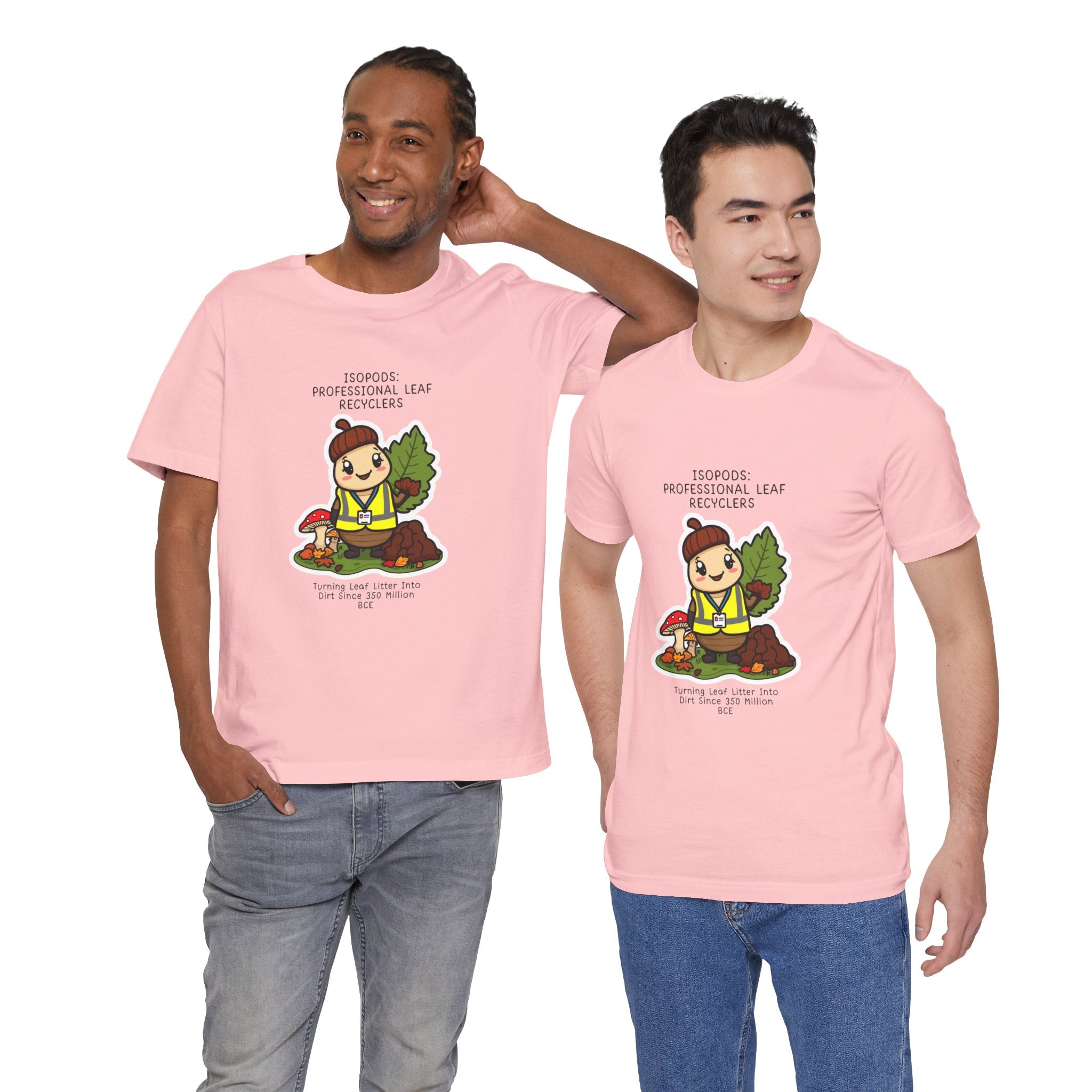 Leaf Recycler Cute Graphic Tee — “Professional Leaf Recyclers” Isopod Worker Shirt