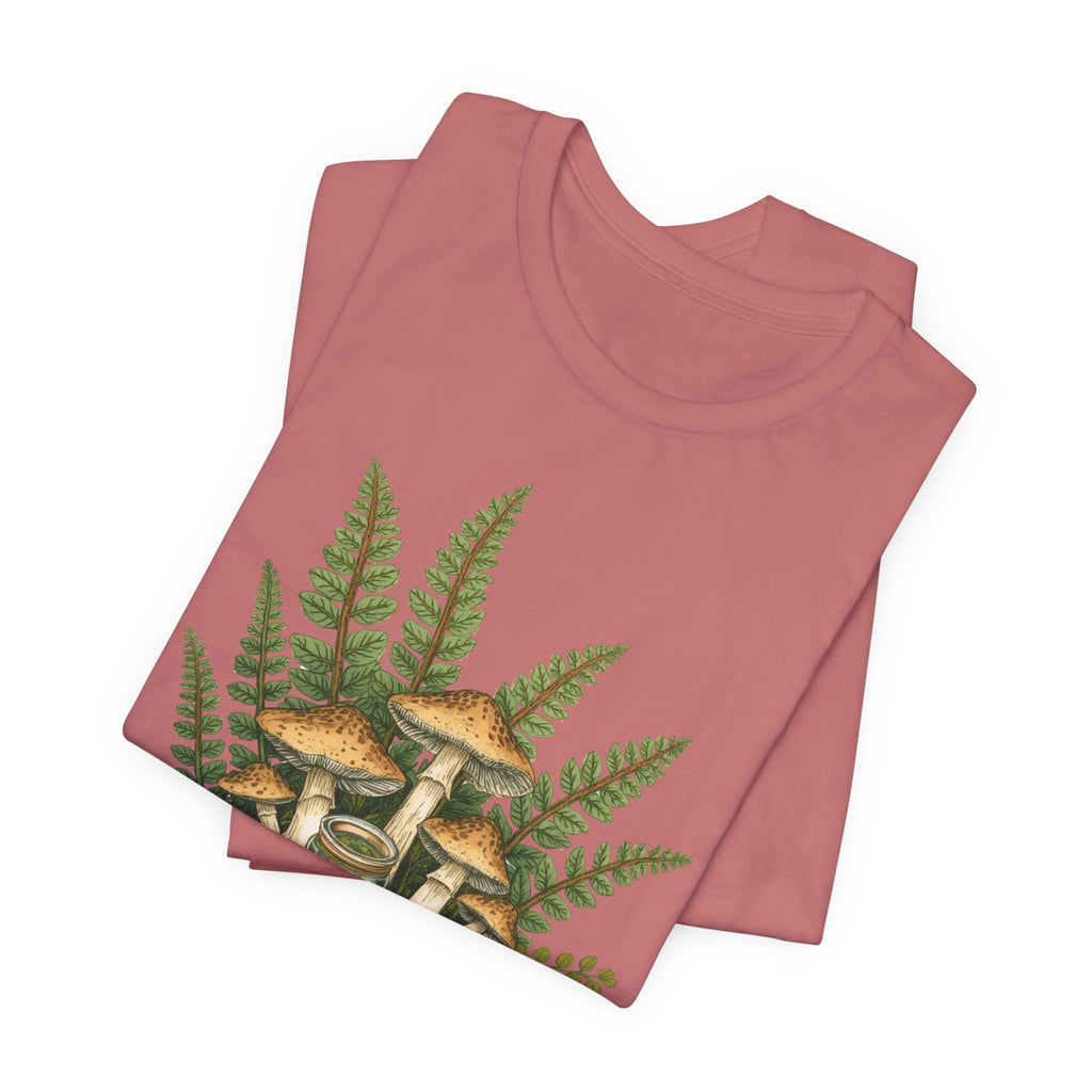Mushroom Forest Tee — Ferns & Fairy Fungi Graphic T-Shirt