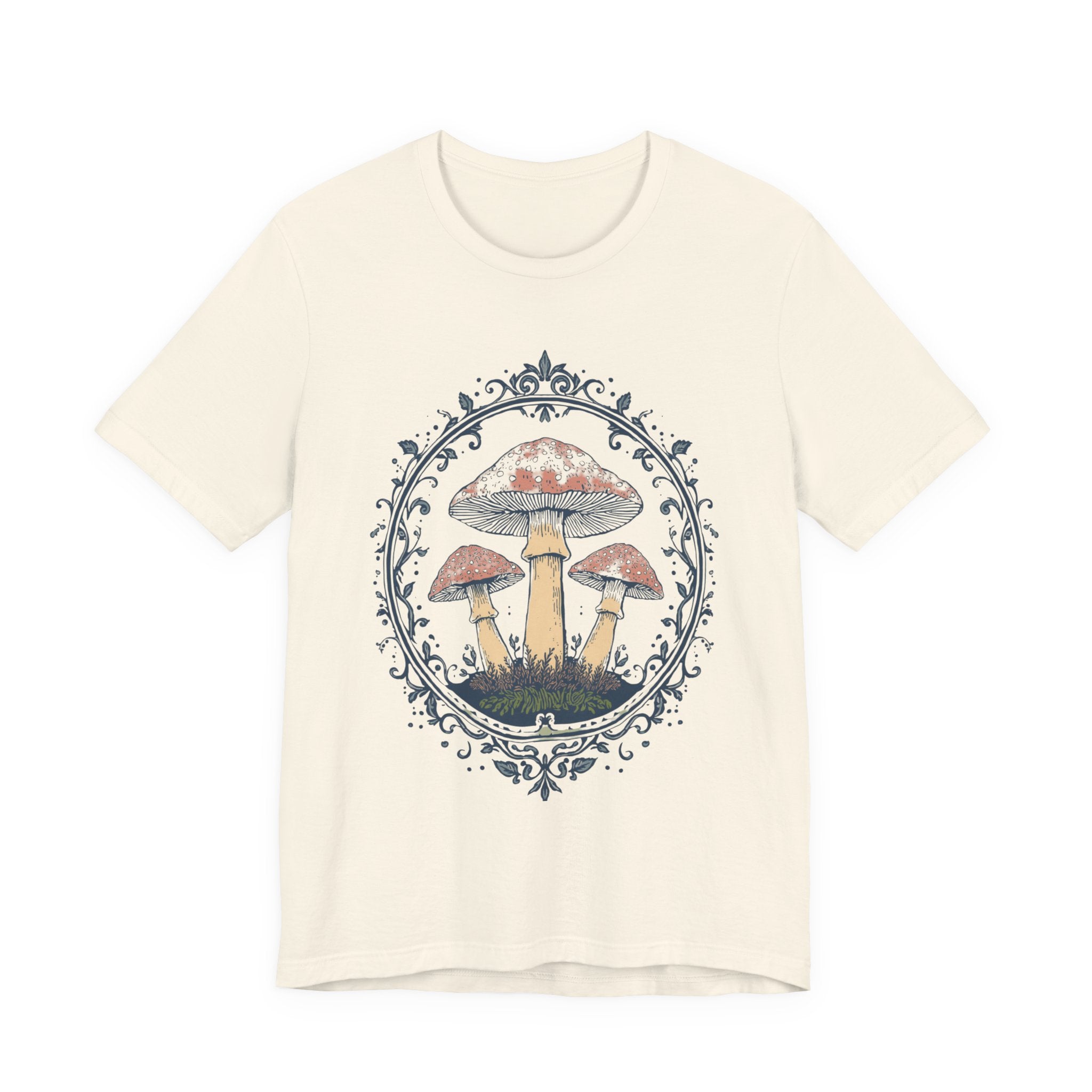 Mushroom Meadow Tee — Vintage Botanical Fungi Graphic T-Shirt