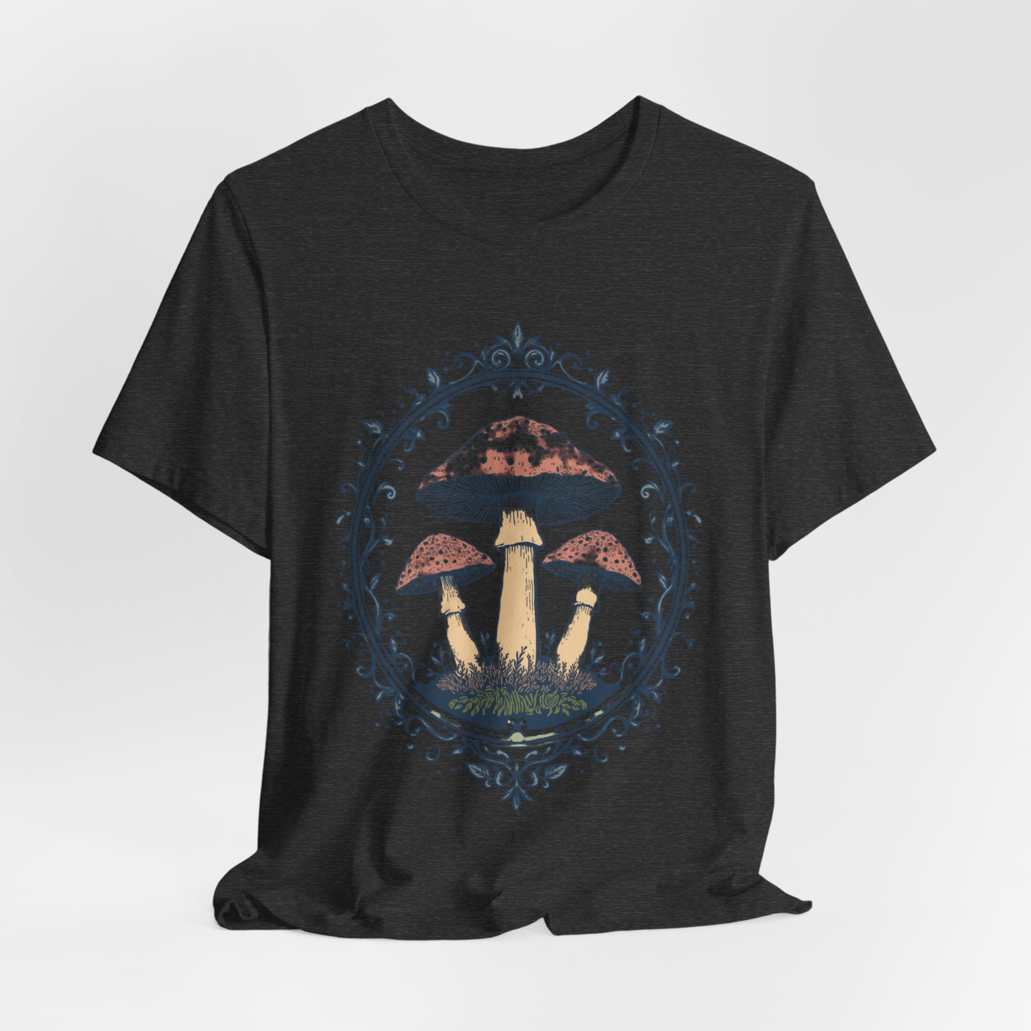 Mushroom Meadow Tee — Vintage Botanical Fungi Graphic T-Shirt