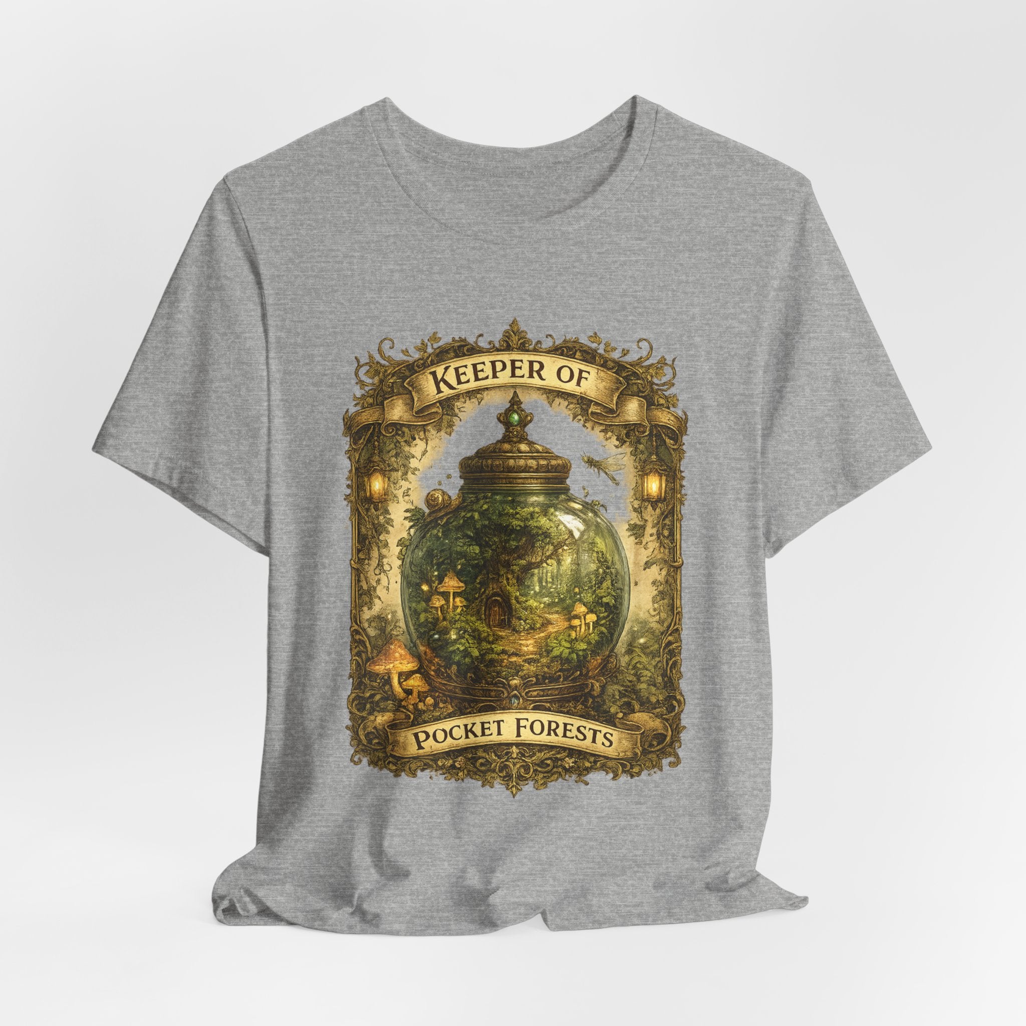 Keeper of Pocket Forests T-Shirt — Fantasy Terrarium Nature Tee