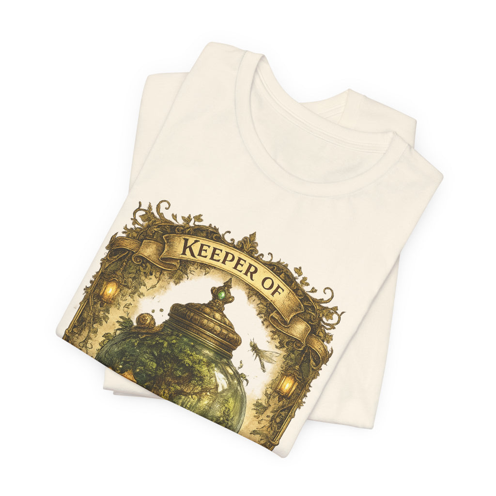 Keeper of Pocket Forests T-Shirt — Fantasy Terrarium Nature Tee