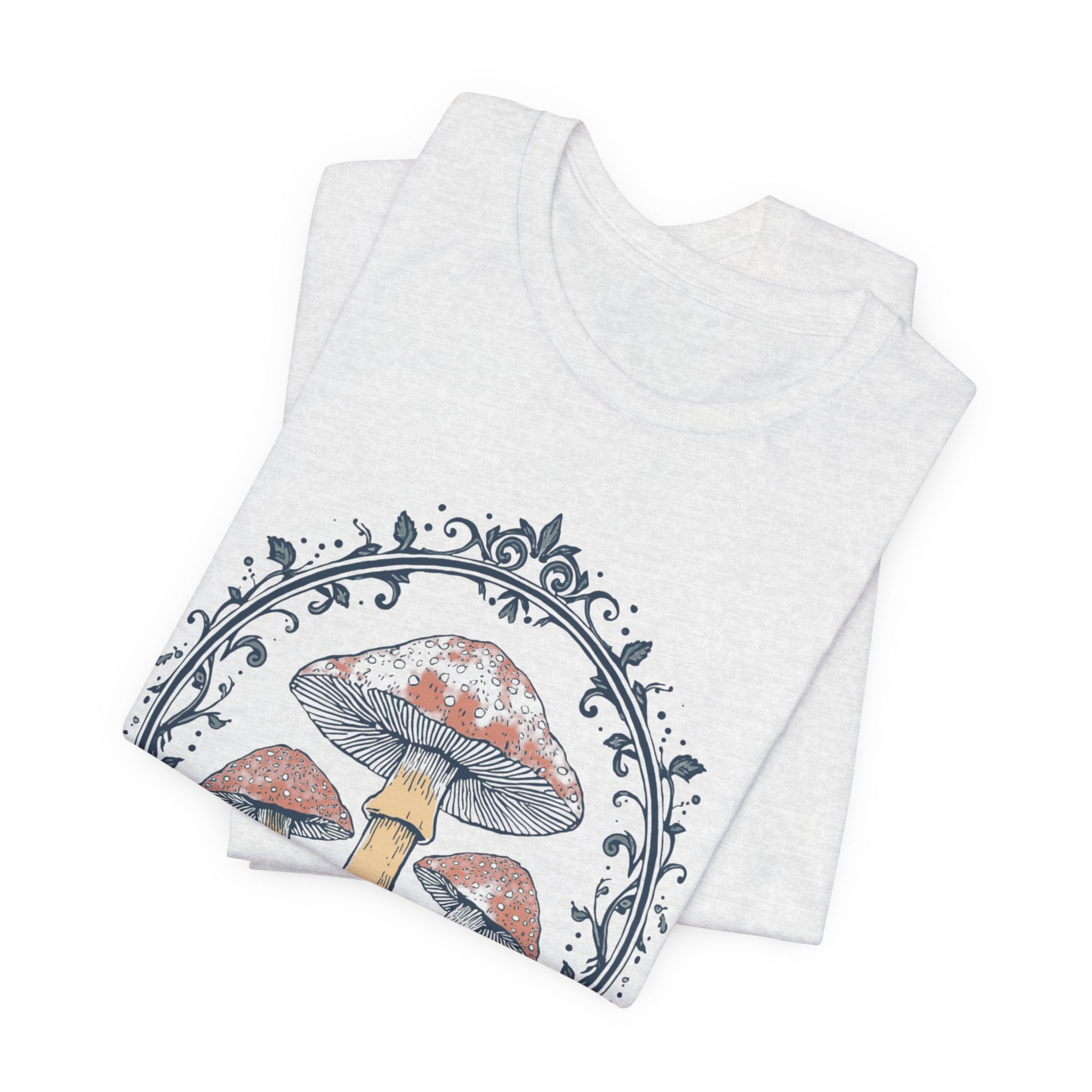 Mushroom Meadow Tee — Vintage Botanical Fungi Graphic T-Shirt