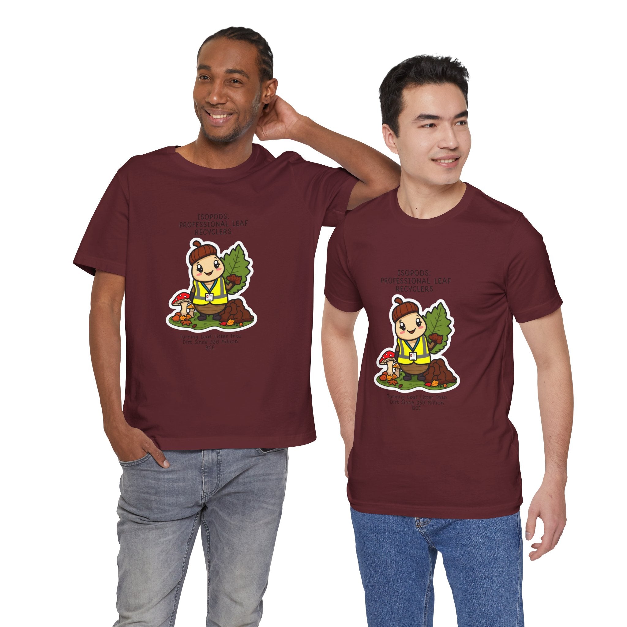 Leaf Recycler Cute Graphic Tee — “Professional Leaf Recyclers” Isopod Worker Shirt