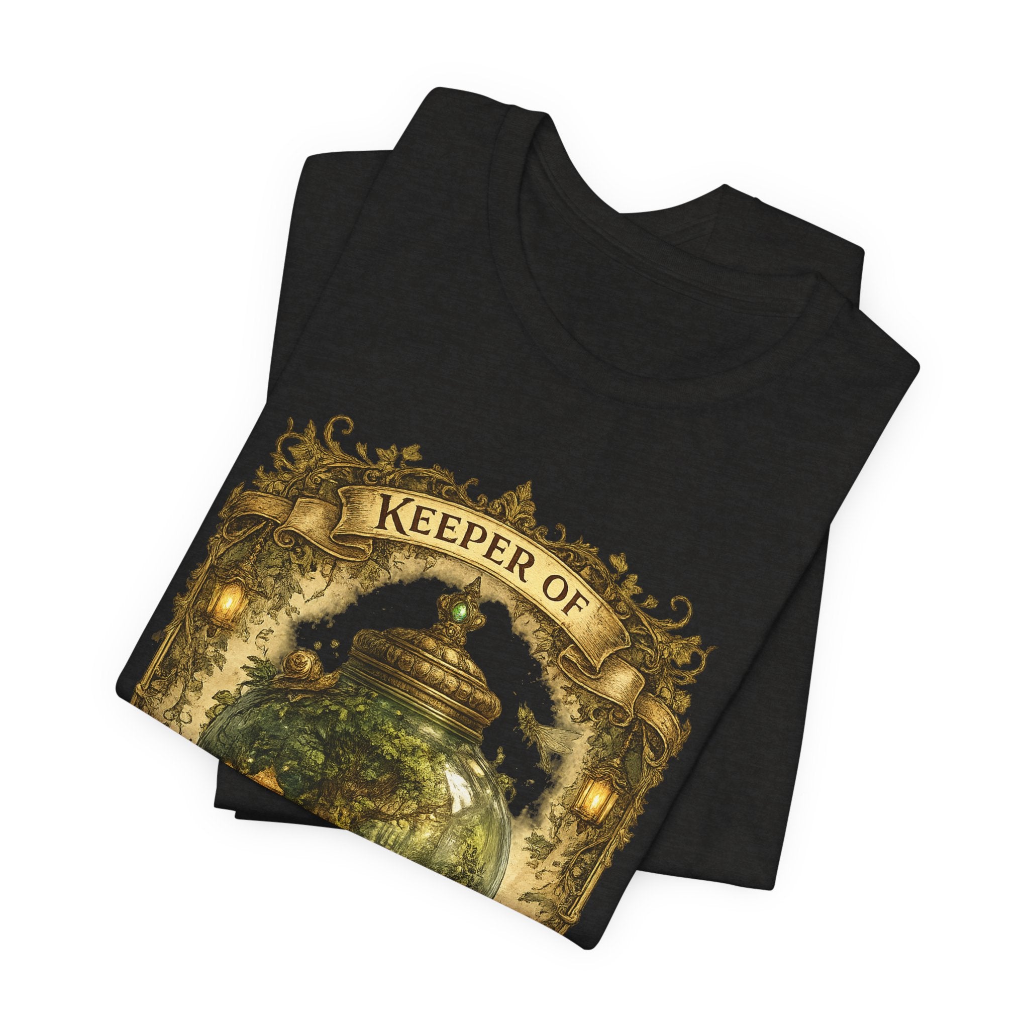 Keeper of Pocket Forests T-Shirt — Fantasy Terrarium Nature Tee