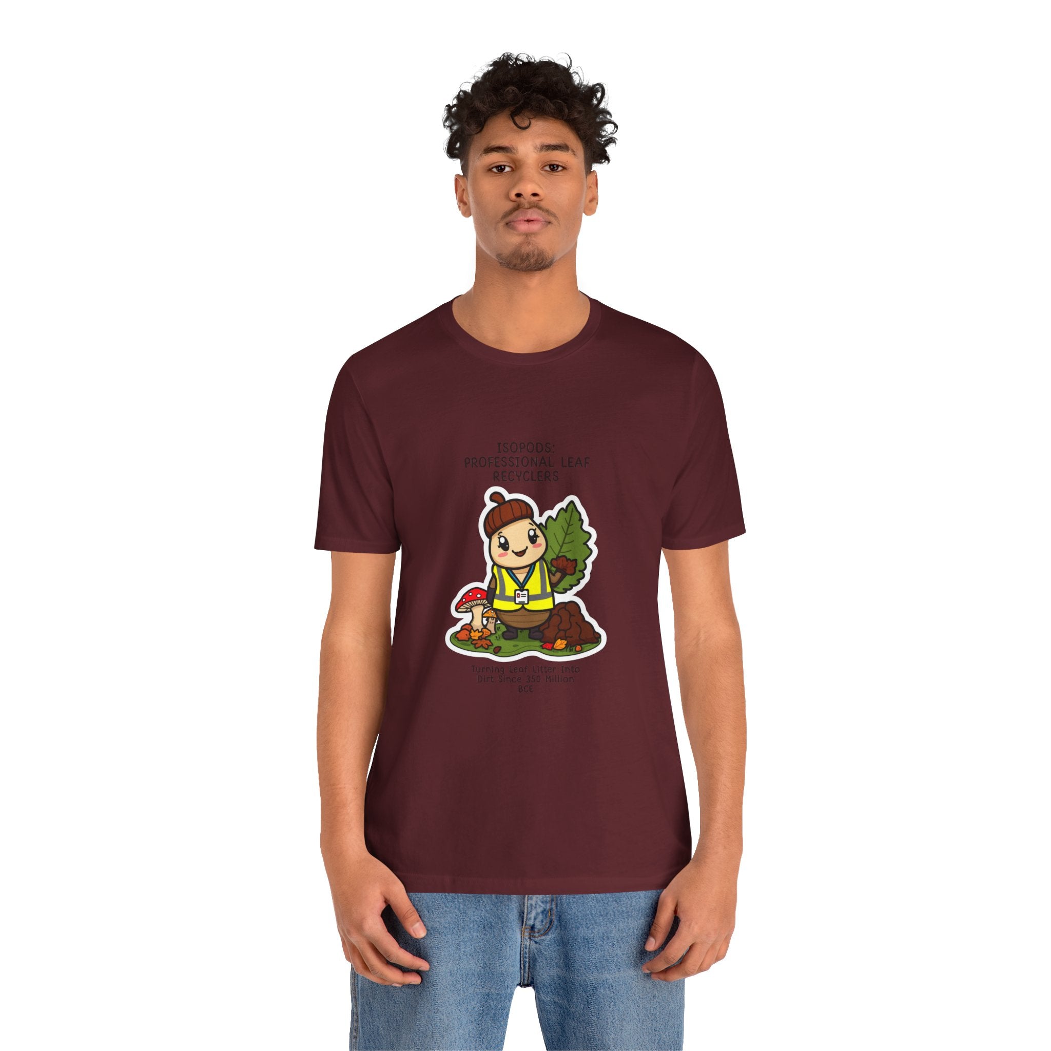 Leaf Recycler Cute Graphic Tee — “Professional Leaf Recyclers” Isopod Worker Shirt