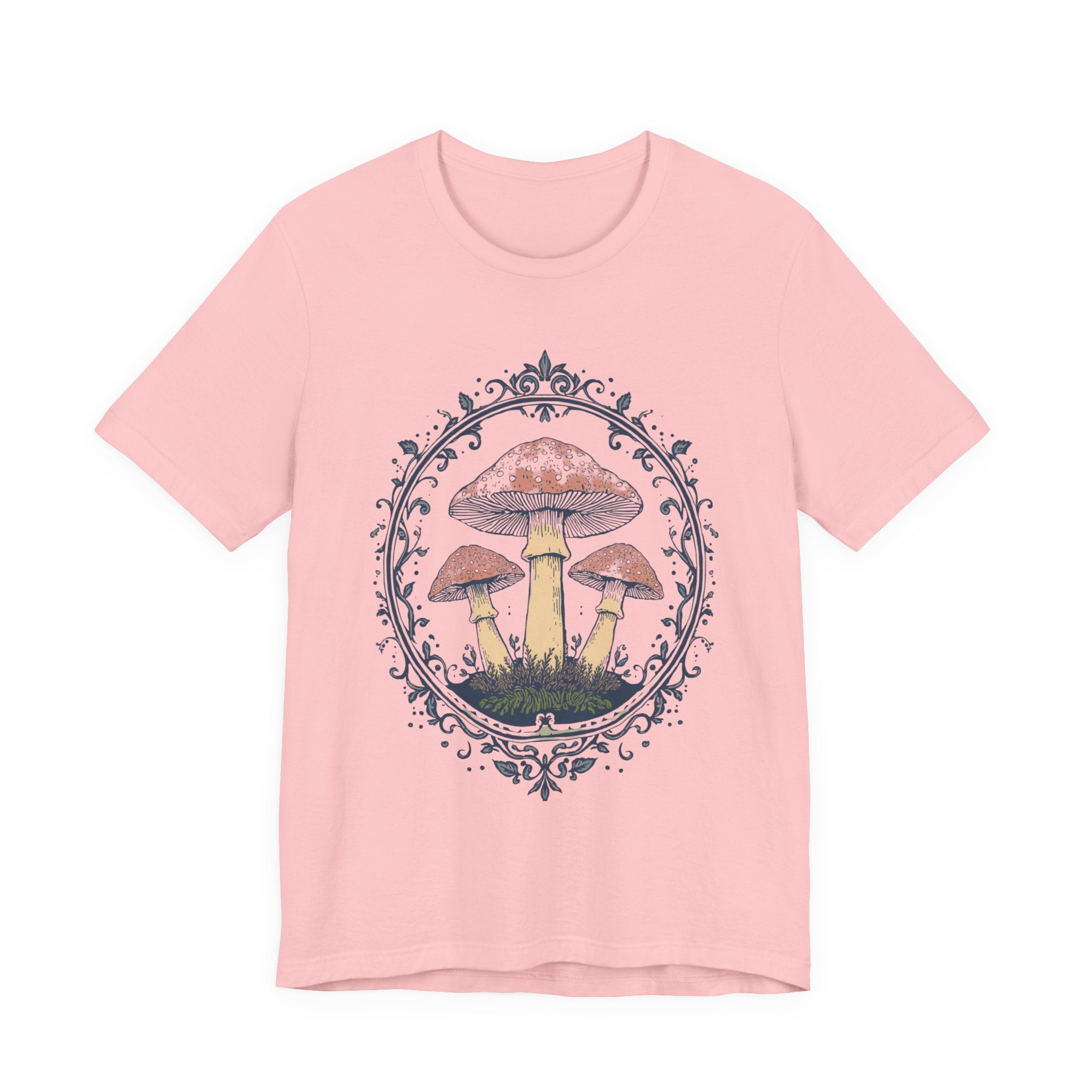 Mushroom Meadow Tee — Vintage Botanical Fungi Graphic T-Shirt