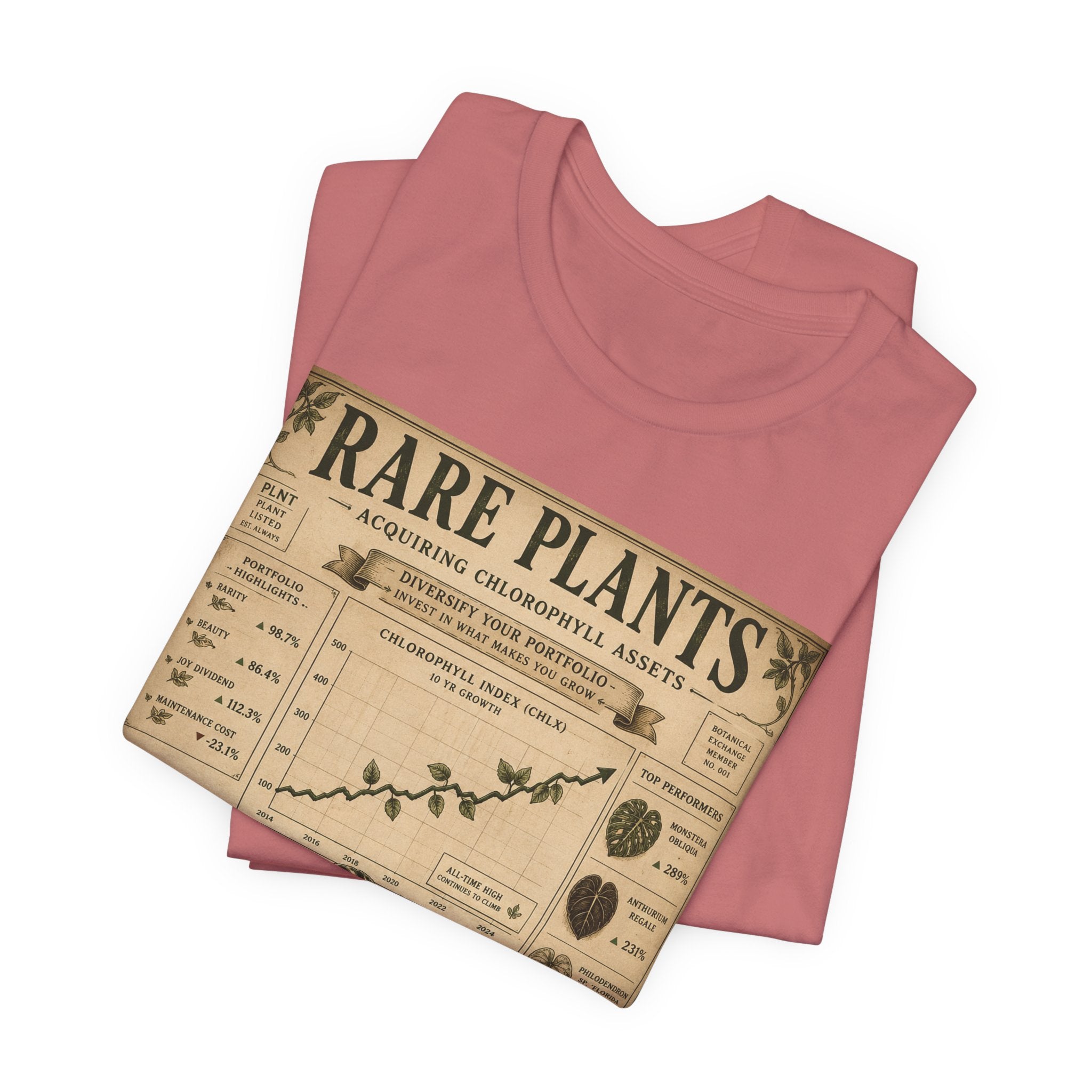 Rare Plants Vintage Graphic Tee — Botanical Chart T-Shirt