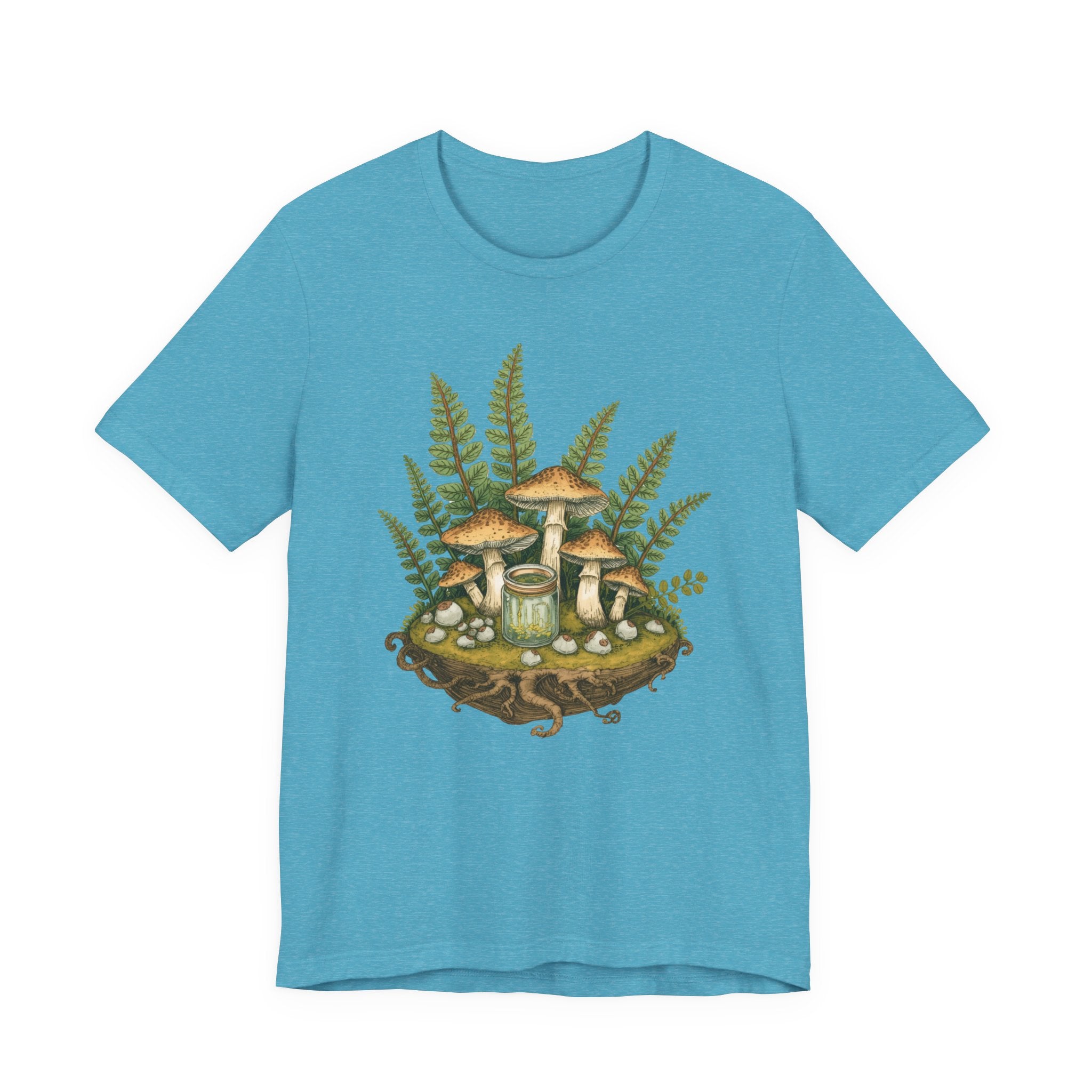 Mushroom Forest Tee — Ferns & Fairy Fungi Graphic T-Shirt