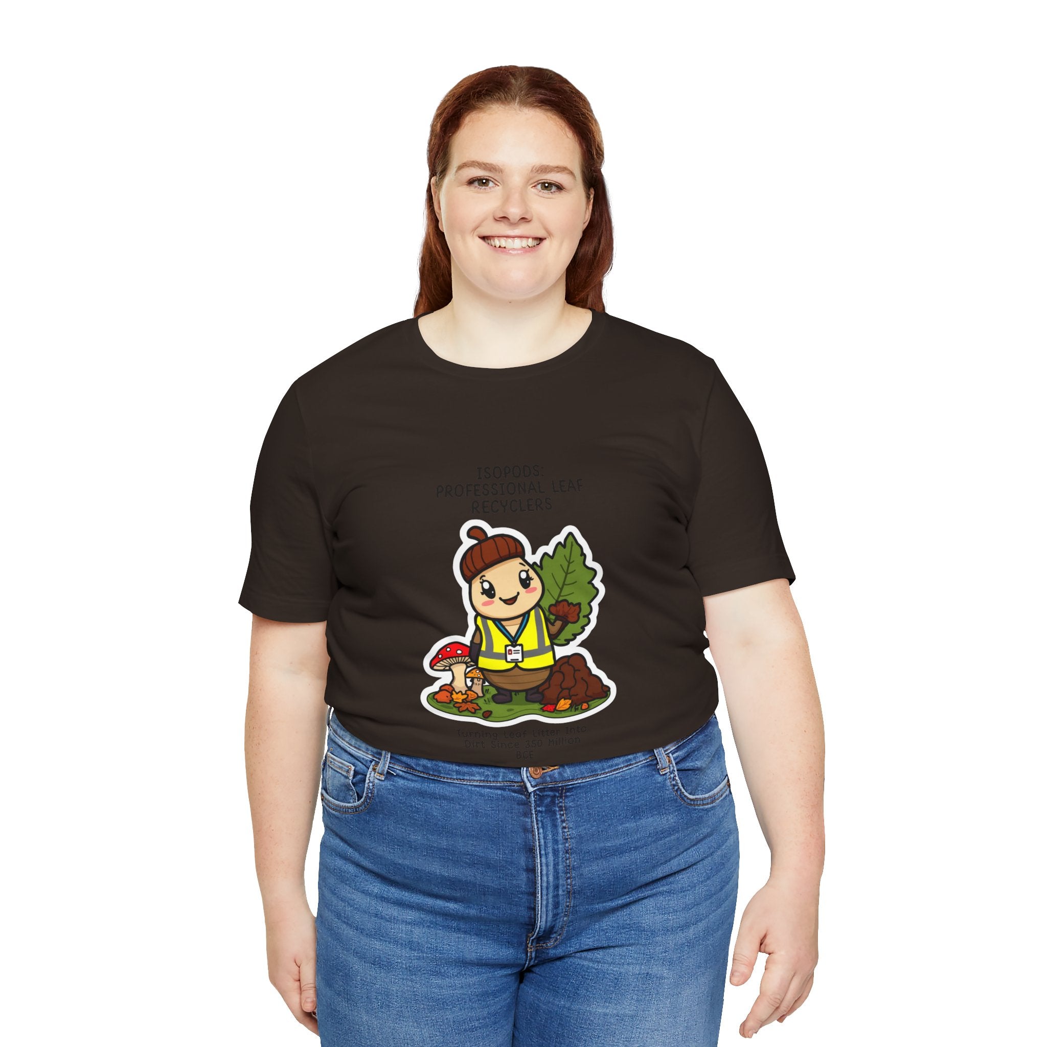 Leaf Recycler Cute Graphic Tee — “Professional Leaf Recyclers” Isopod Worker Shirt
