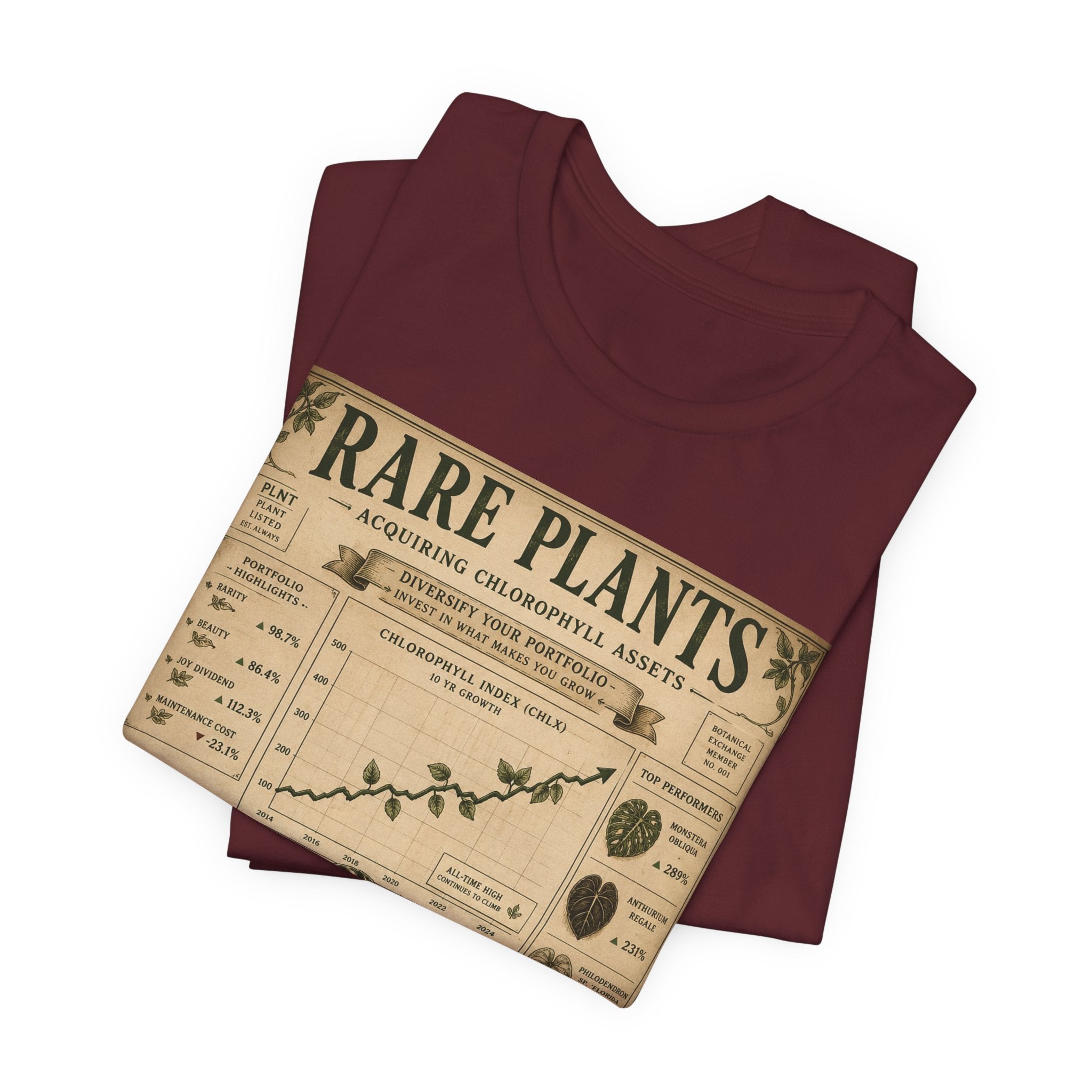 Rare Plants Vintage Graphic Tee — Botanical Chart T-Shirt