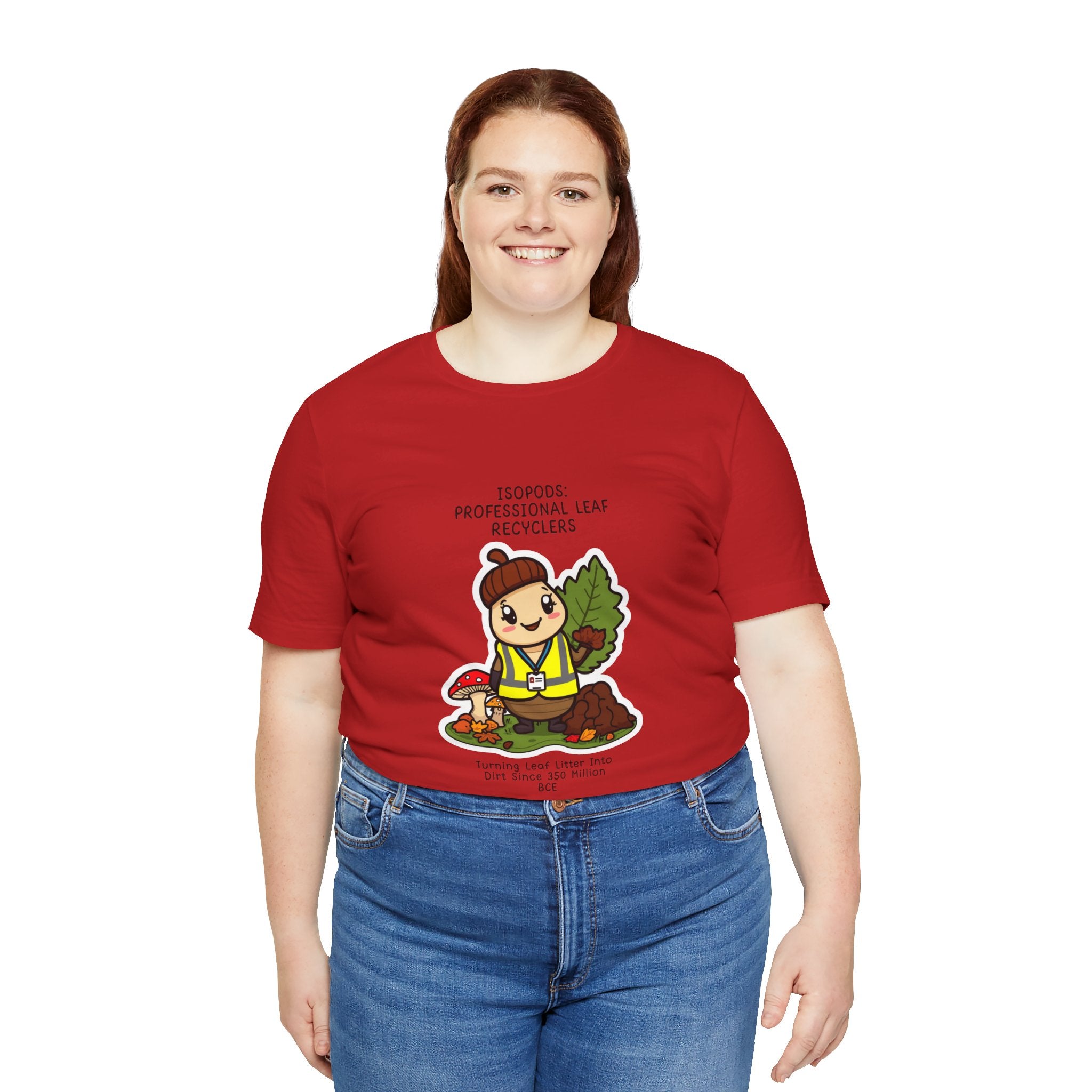Leaf Recycler Cute Graphic Tee — “Professional Leaf Recyclers” Isopod Worker Shirt