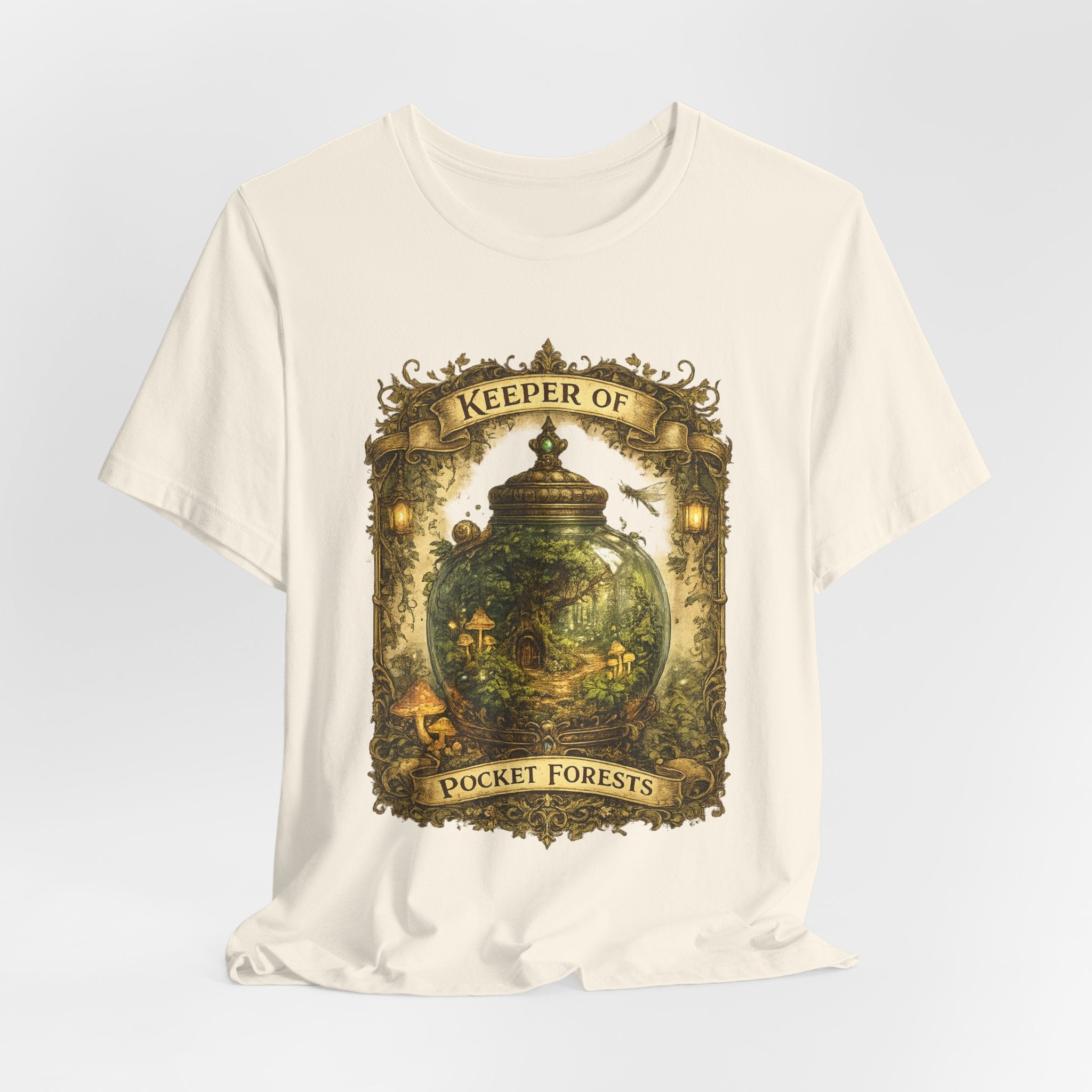 Keeper of Pocket Forests T-Shirt — Fantasy Terrarium Nature Tee