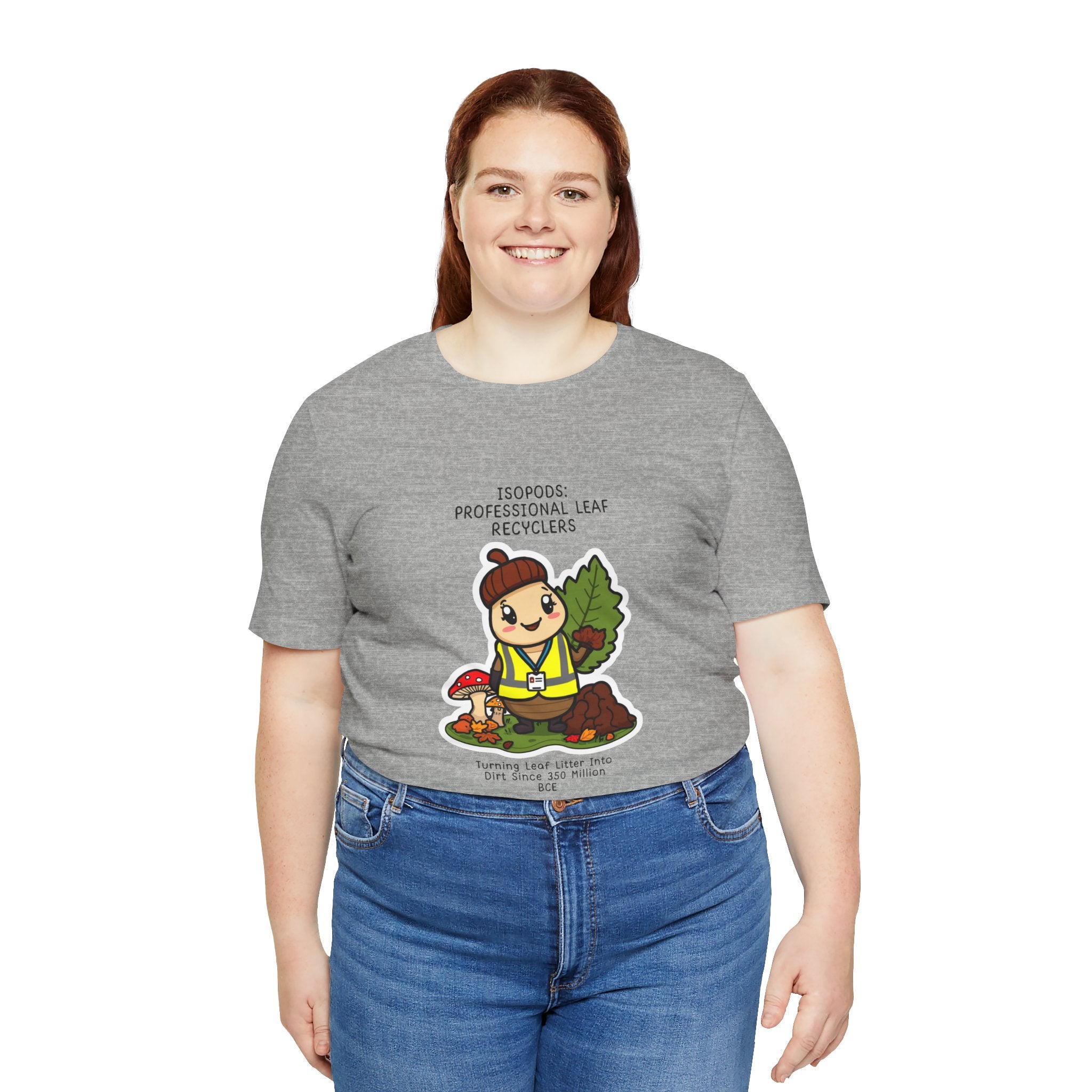 Leaf Recycler Cute Graphic Tee — “Professional Leaf Recyclers” Isopod Worker Shirt