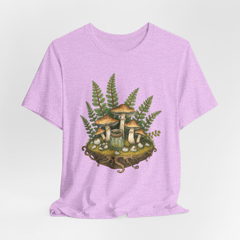 Mushroom Forest Tee — Ferns & Fairy Fungi Graphic T-Shirt