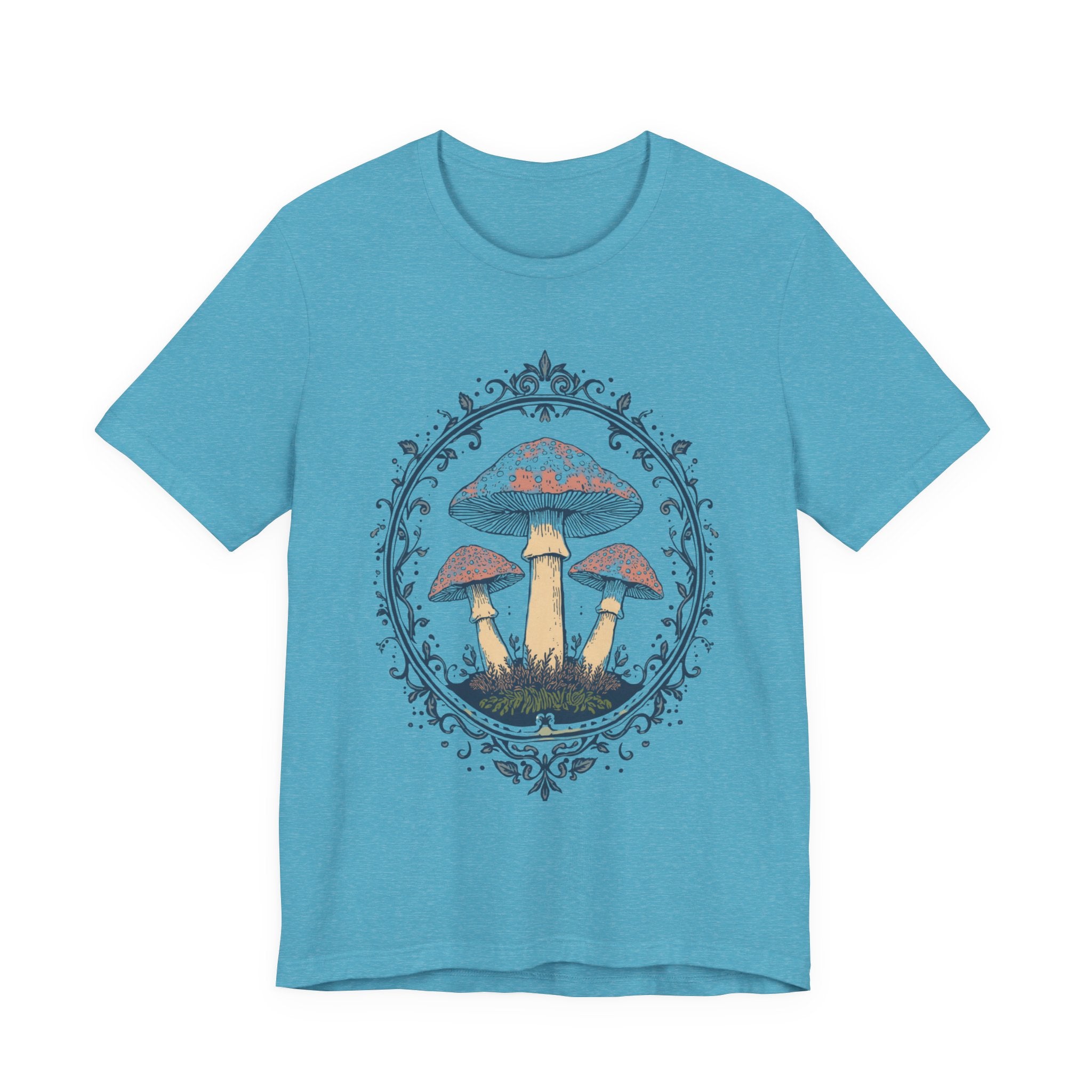 Mushroom Meadow Tee — Vintage Botanical Fungi Graphic T-Shirt