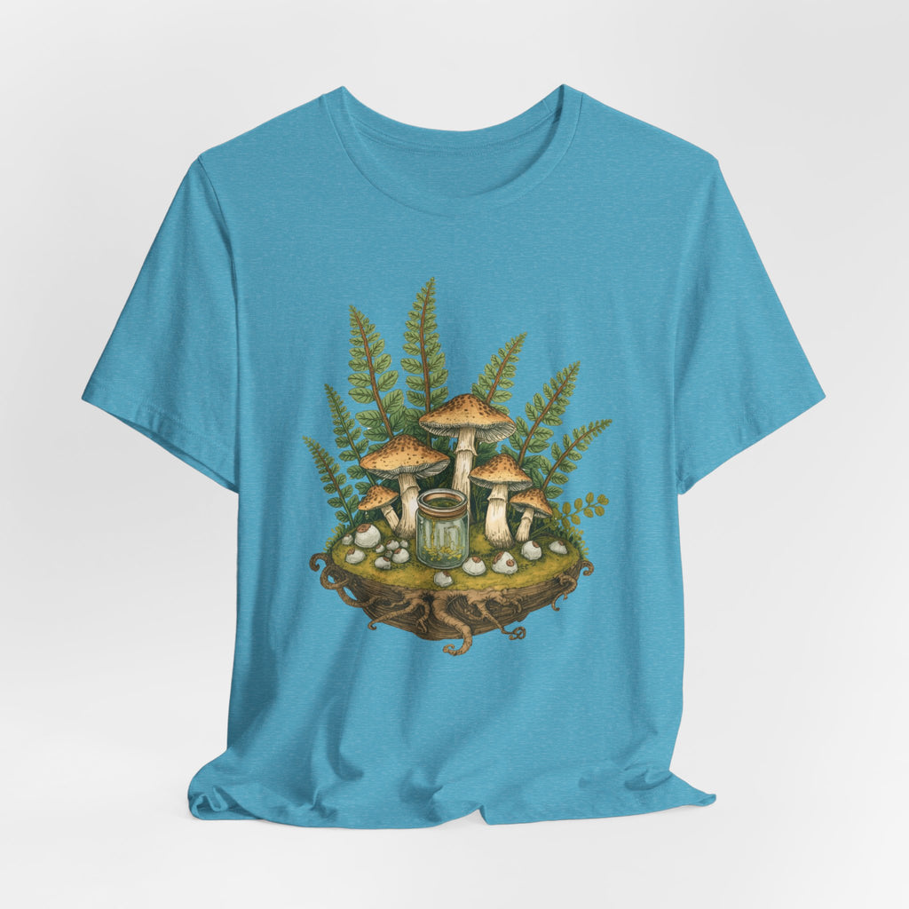 Mushroom Forest Tee — Ferns & Fairy Fungi Graphic T-Shirt
