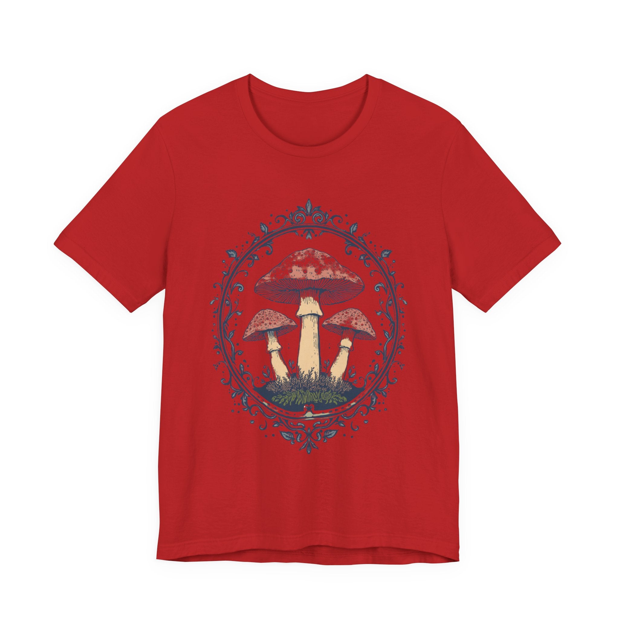 Mushroom Meadow Tee — Vintage Botanical Fungi Graphic T-Shirt