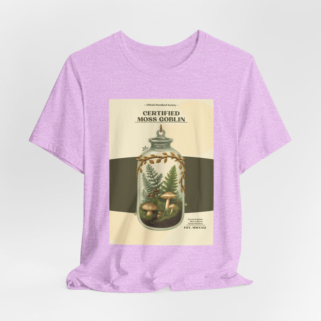 Moss Goblin Tee – 'Certified Moss Goblin' Botanical Jar Graphic T‑Shirt