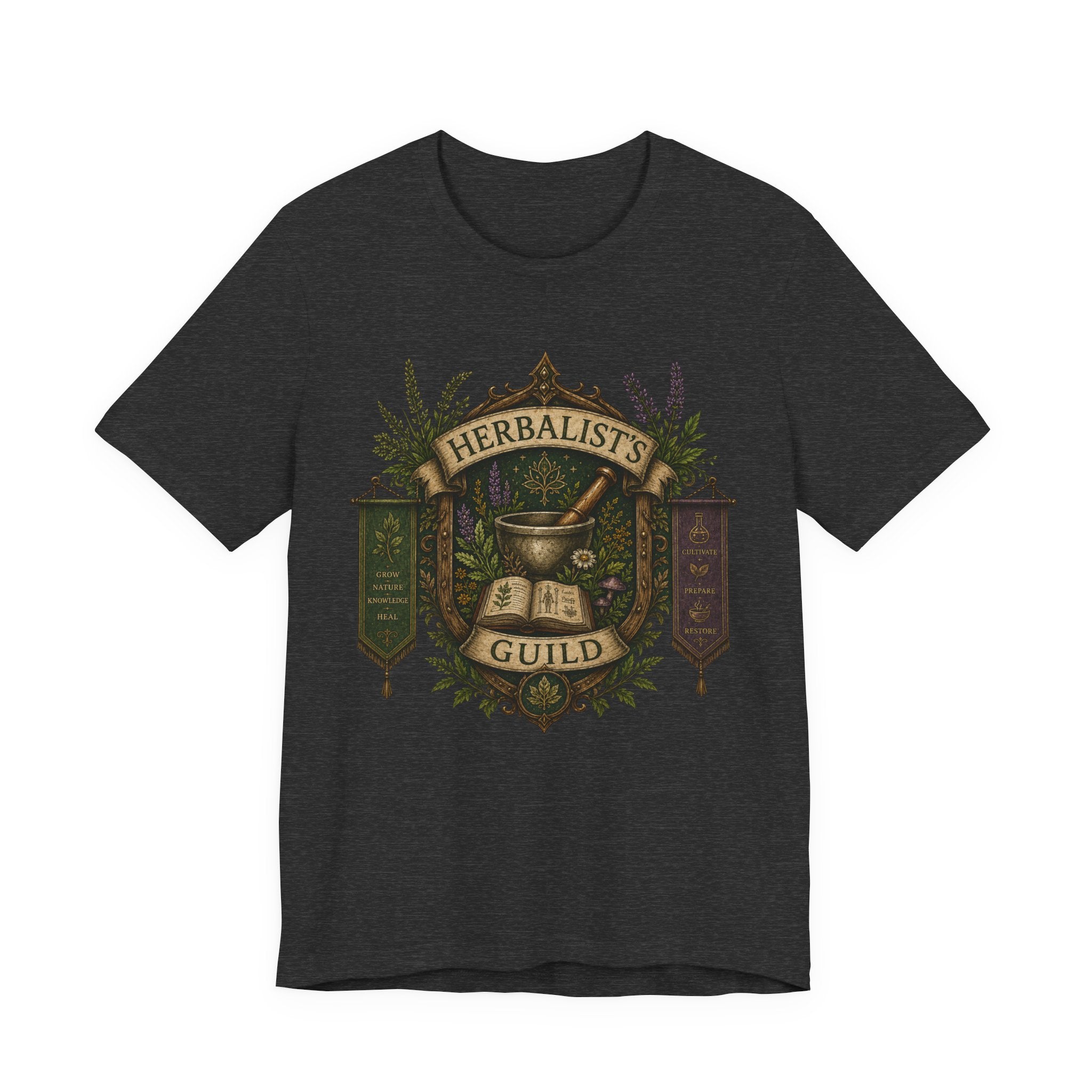 Herbalists Guild Tee — Vintage Apothecary Mortar & Pestle T-Shirt