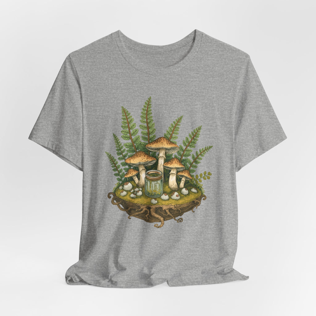 Mushroom Forest Tee — Ferns & Fairy Fungi Graphic T-Shirt