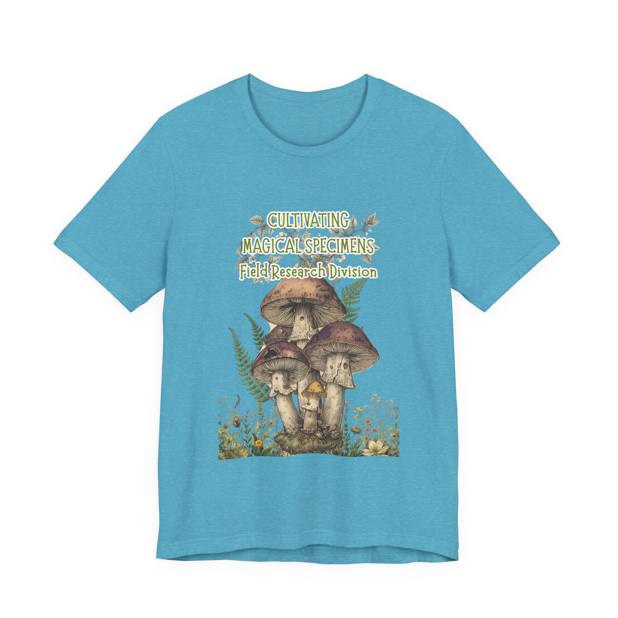 Mushroom Field Research Tee — "Cultivating Magical Specimens" Botanical Graphic Shirt