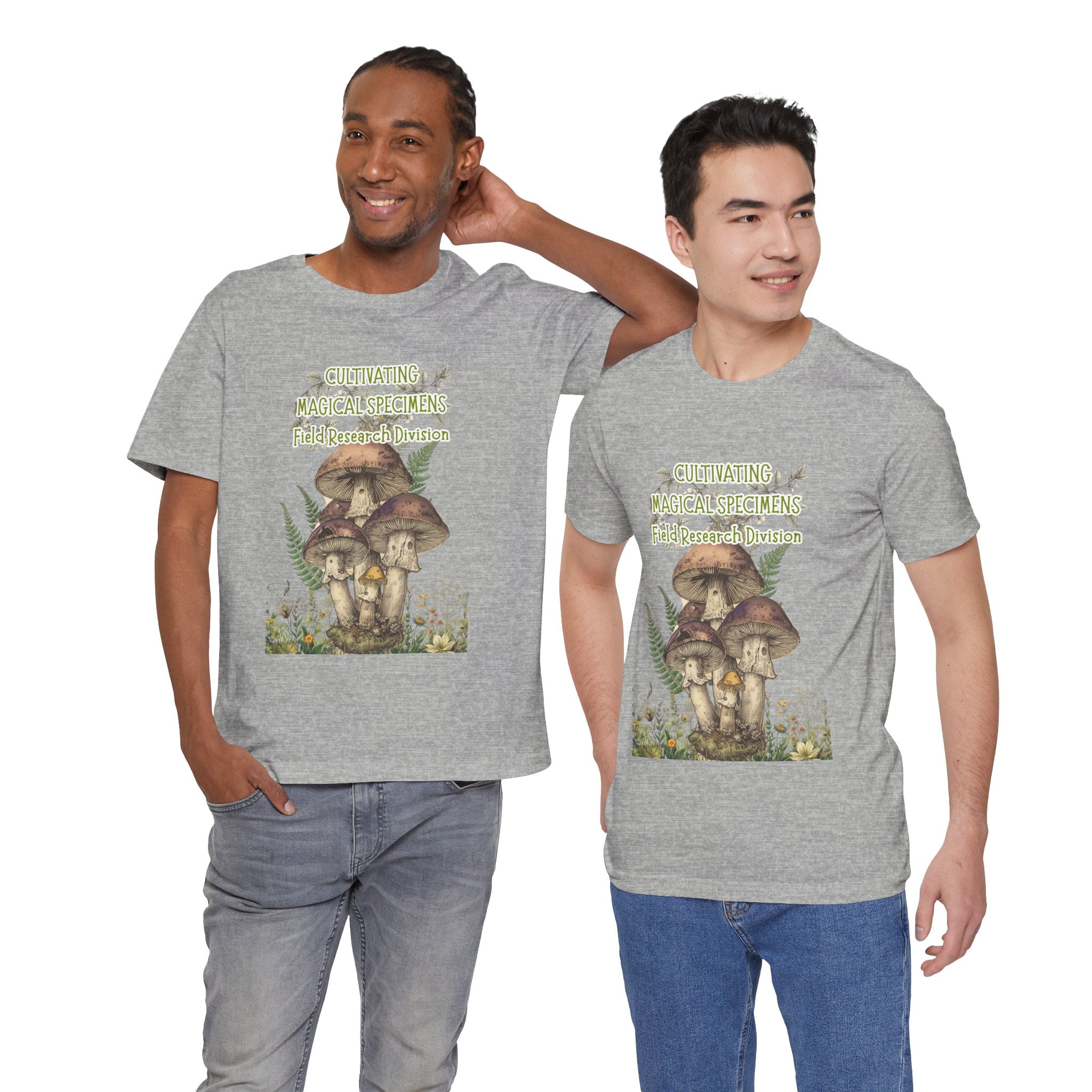Mushroom Field Research Tee — "Cultivating Magical Specimens" Botanical Graphic Shirt