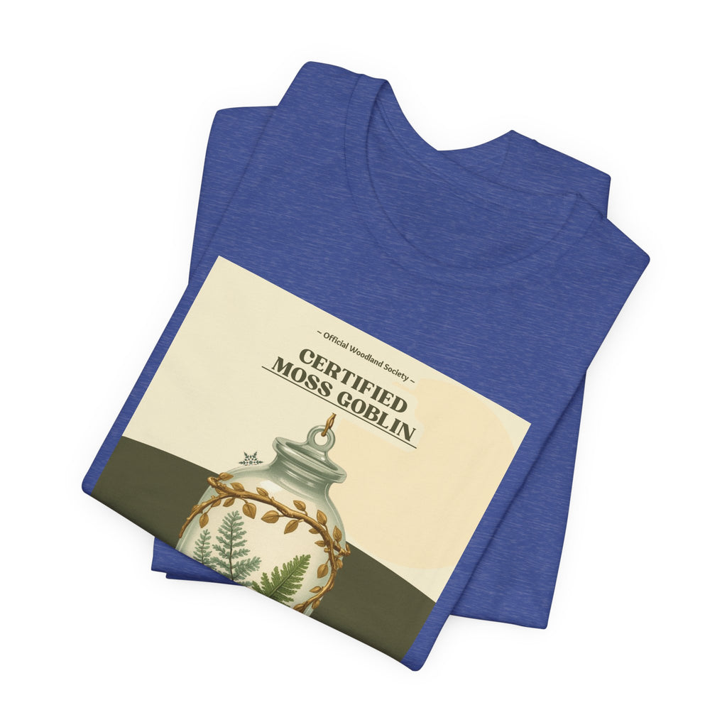 Moss Goblin Tee – 'Certified Moss Goblin' Botanical Jar Graphic T‑Shirt