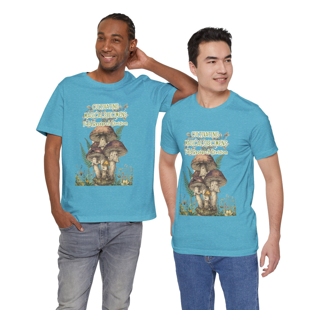 Mushroom Field Research Tee — "Cultivating Magical Specimens" Botanical Graphic Shirt