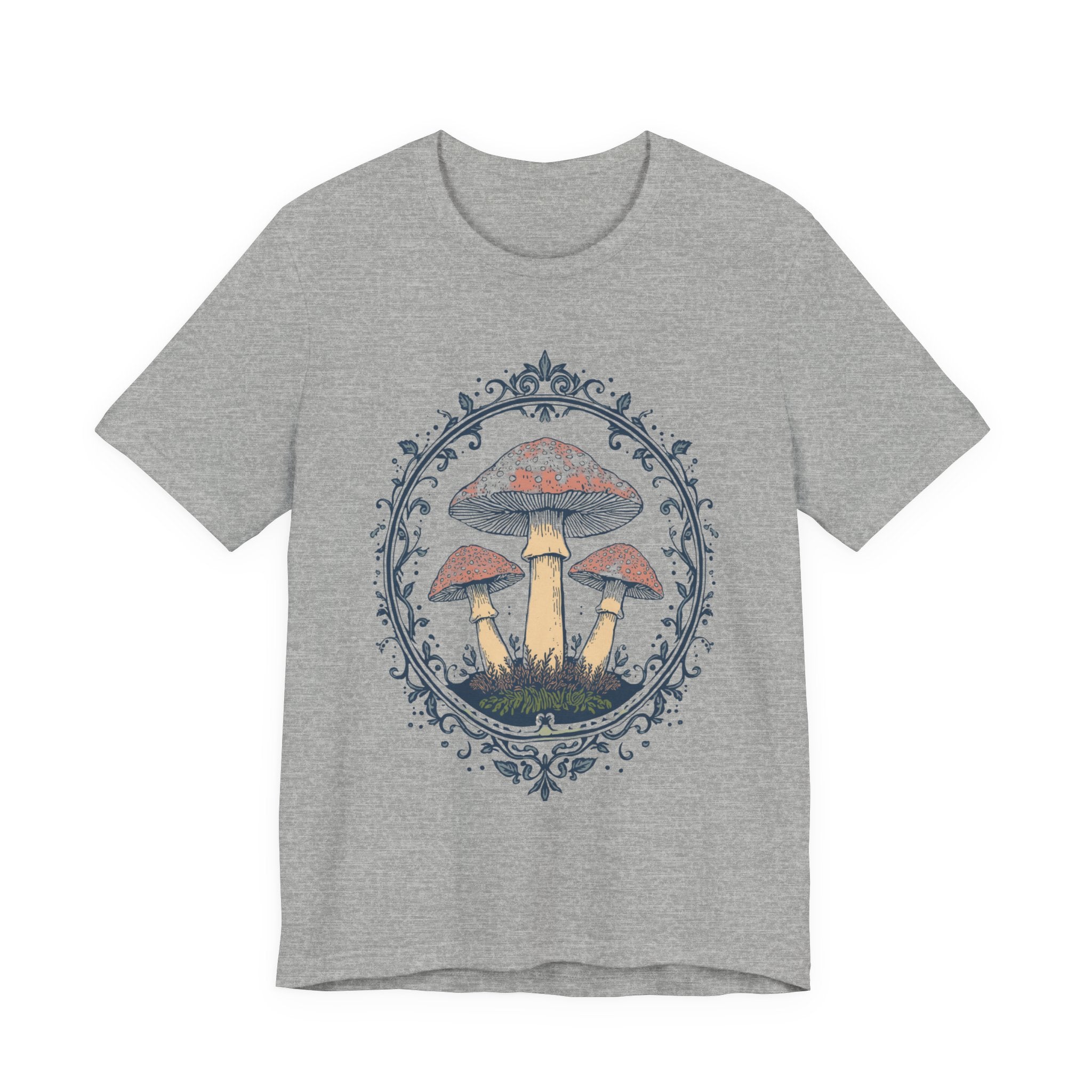 Mushroom Meadow Tee — Vintage Botanical Fungi Graphic T-Shirt