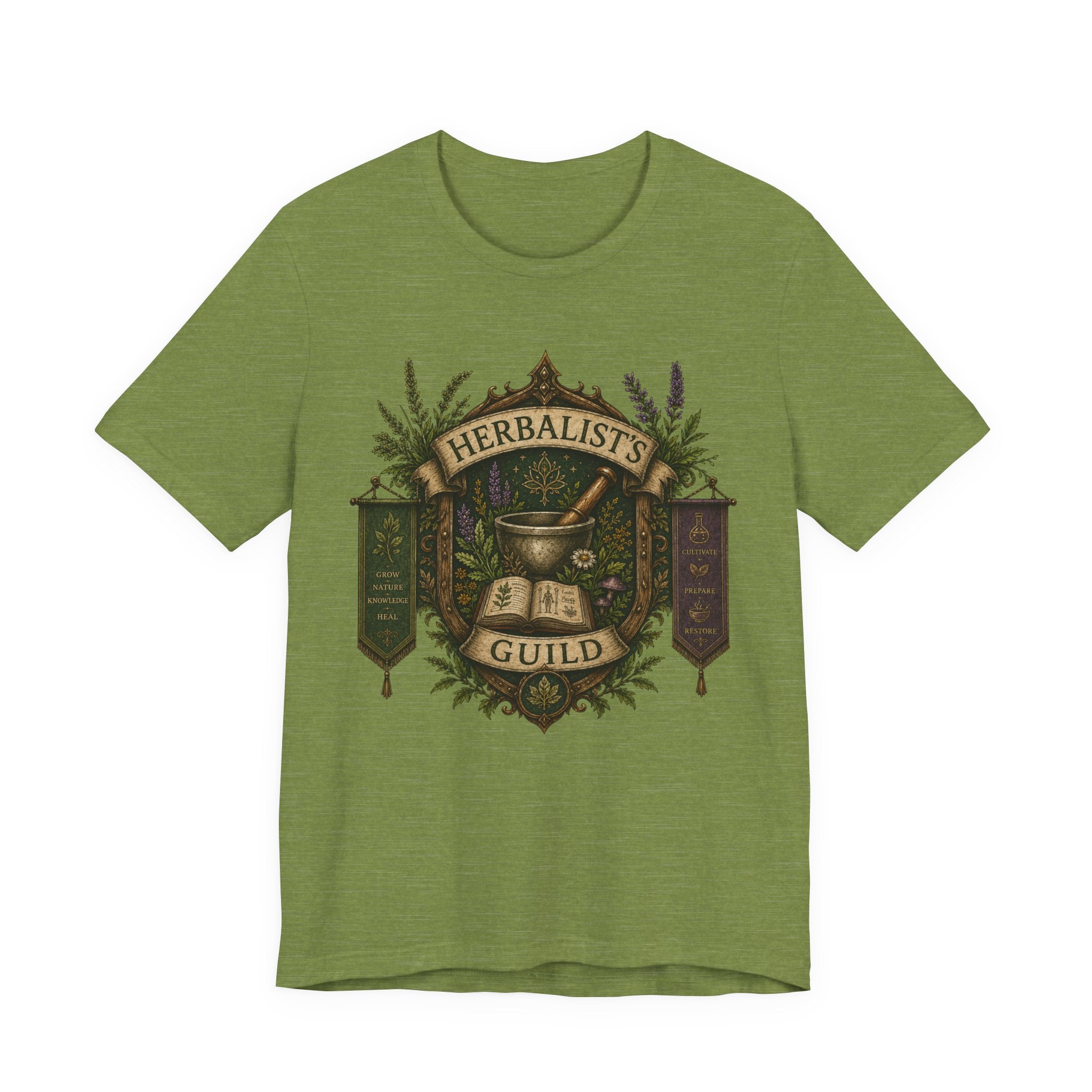 Herbalists Guild Tee — Vintage Apothecary Mortar & Pestle T-Shirt