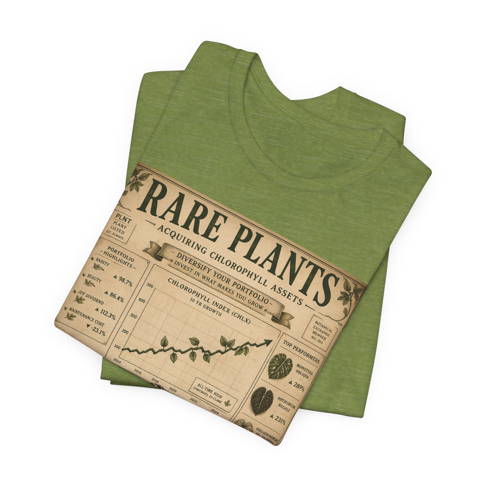 Rare Plants Vintage Graphic Tee — Botanical Chart T-Shirt