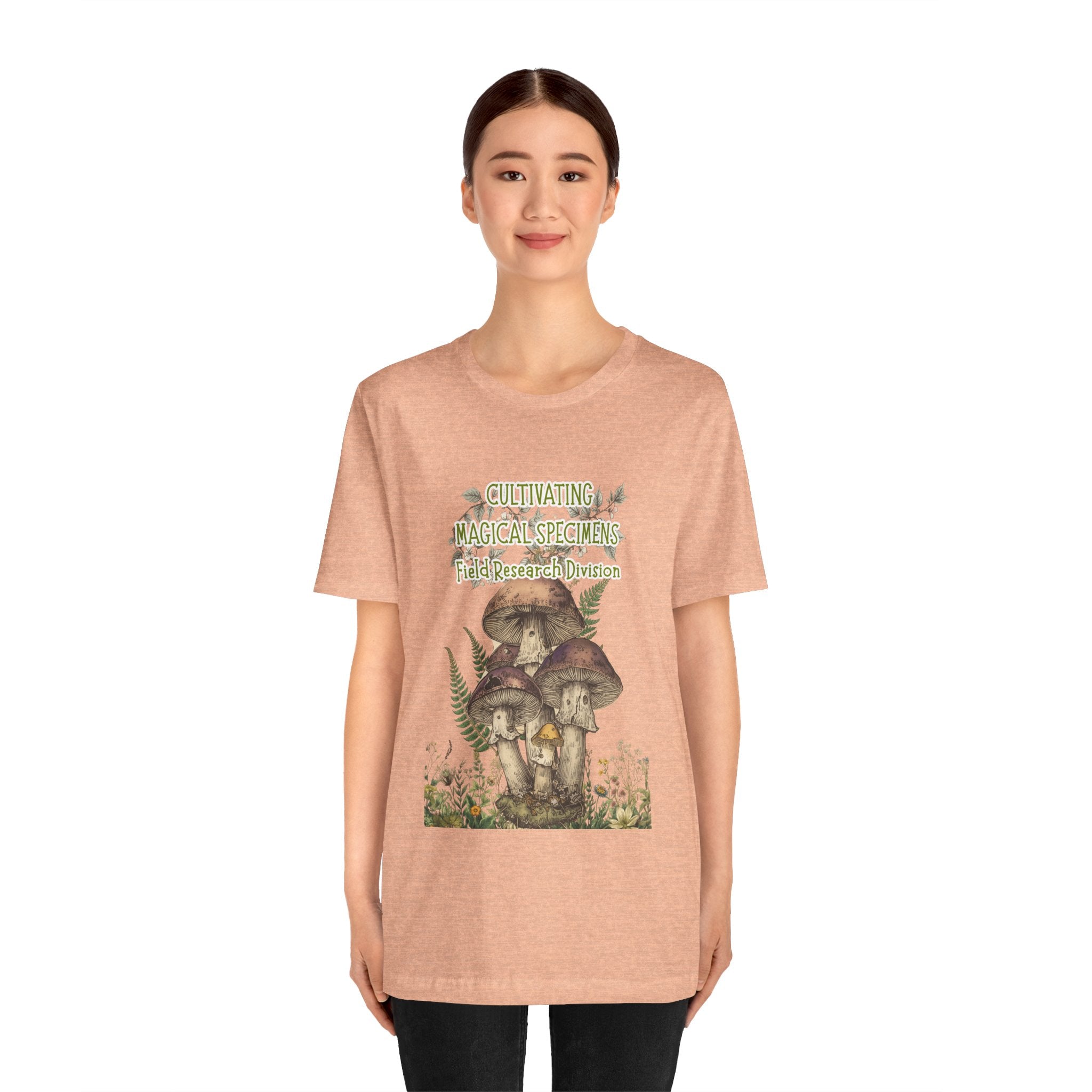 Mushroom Field Research Tee — "Cultivating Magical Specimens" Botanical Graphic Shirt