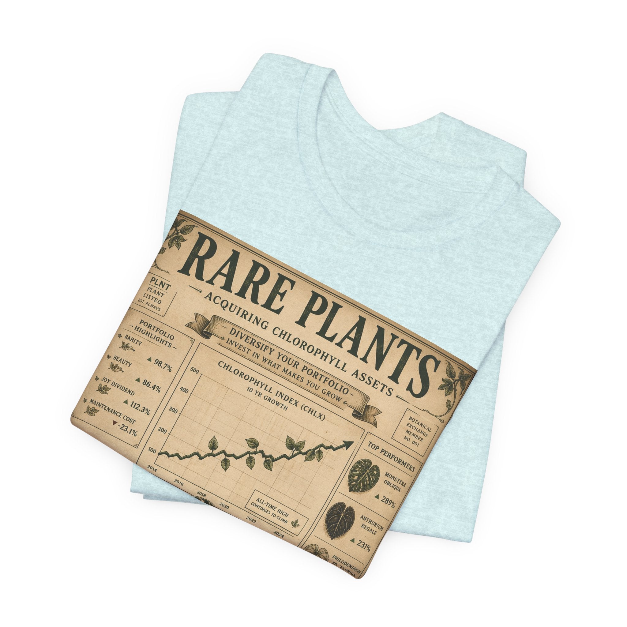Rare Plants Vintage Graphic Tee — Botanical Chart T-Shirt