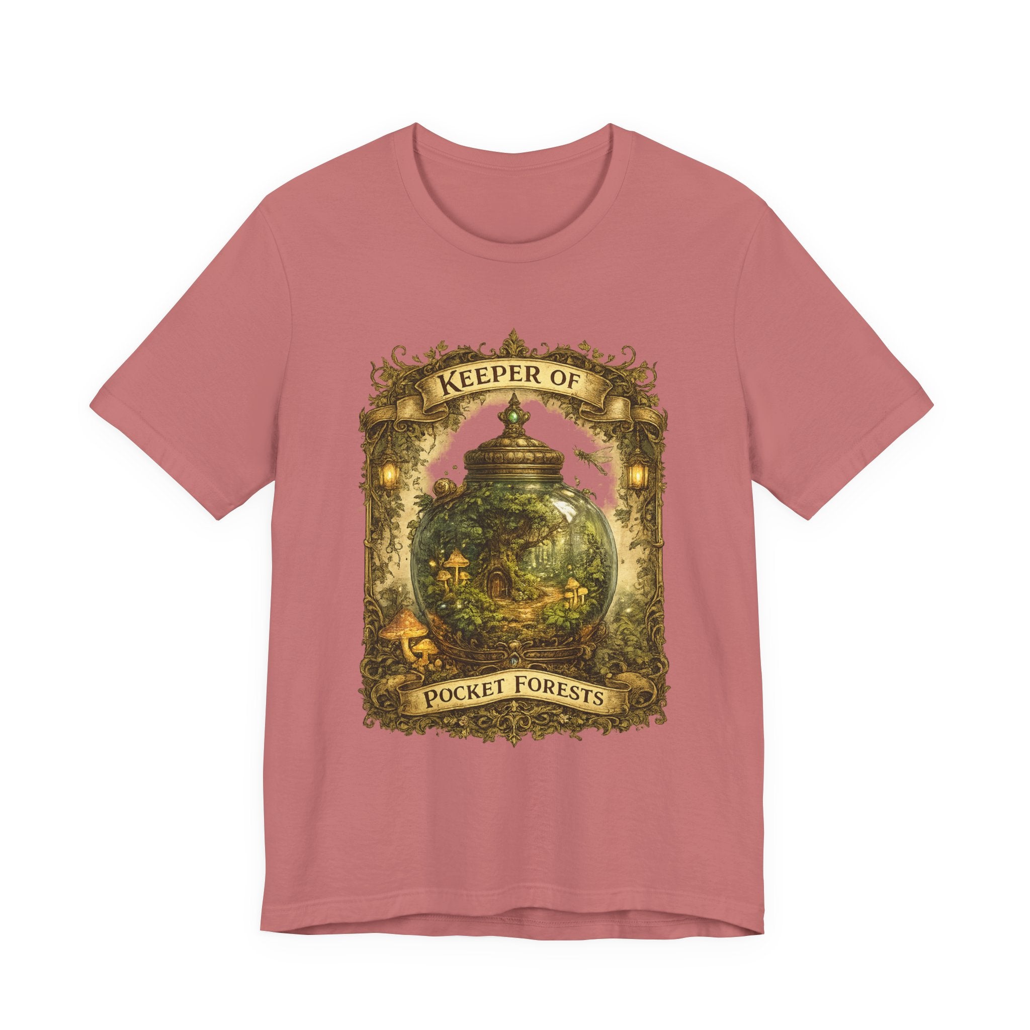 Keeper of Pocket Forests T-Shirt — Fantasy Terrarium Nature Tee