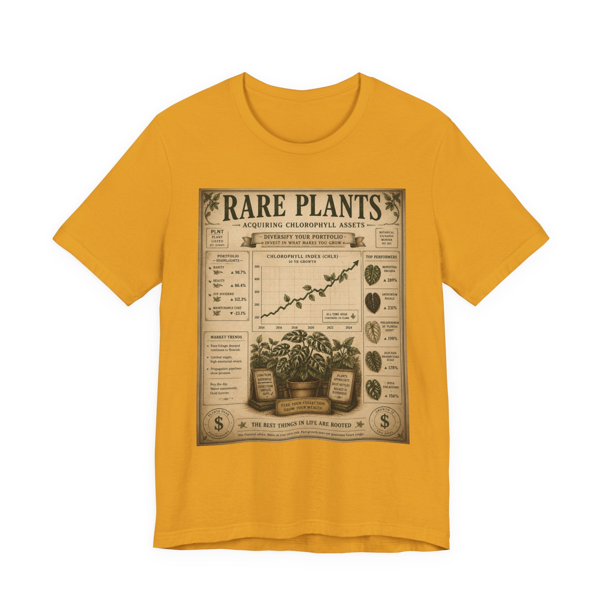 Rare Plants Vintage Graphic Tee — Botanical Chart T-Shirt