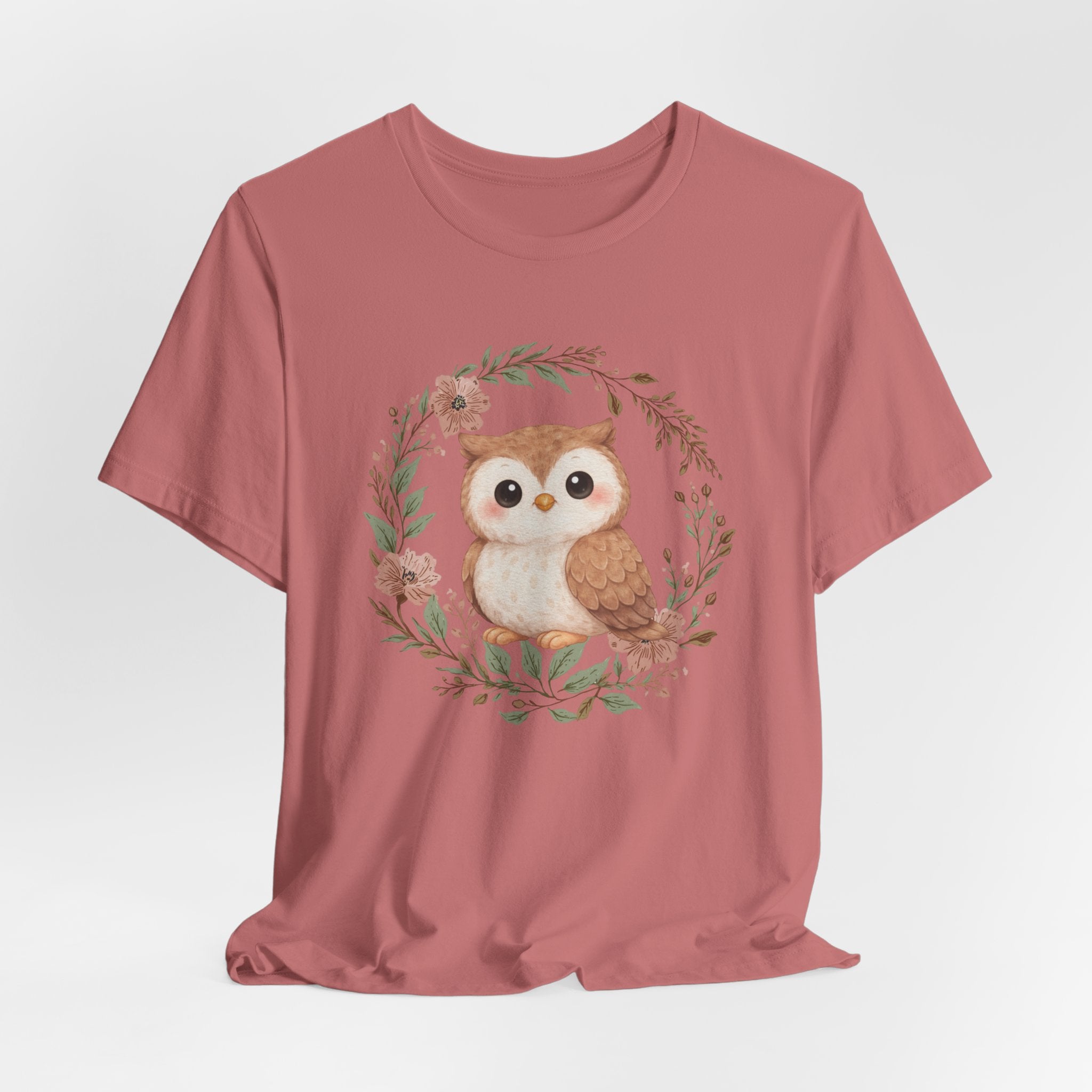 Floral Wreath Baby Owl Tee