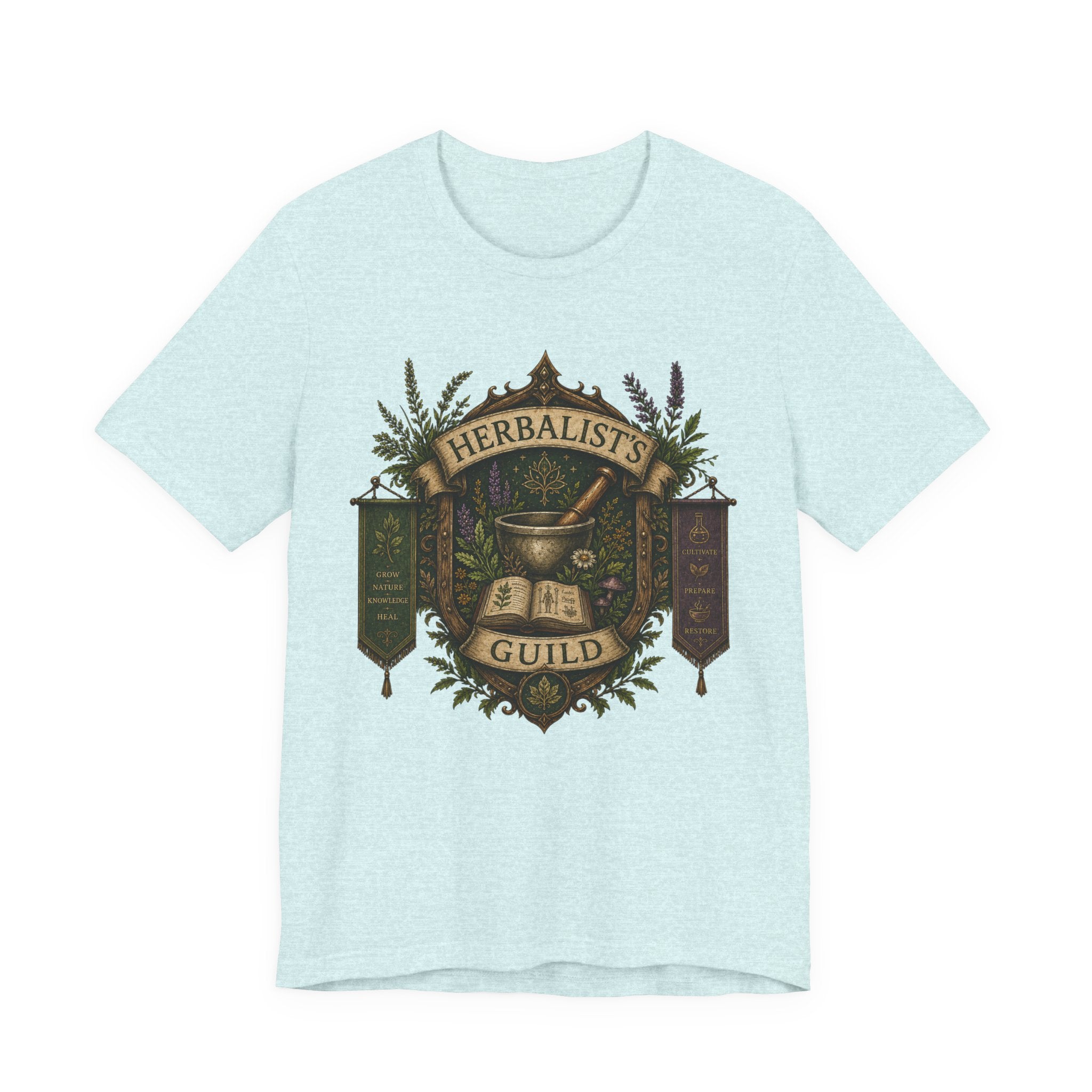 Herbalists Guild Tee — Vintage Apothecary Mortar & Pestle T-Shirt