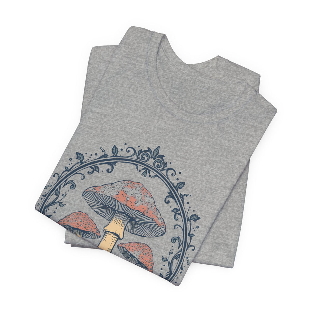 Mushroom Meadow Tee — Vintage Botanical Fungi Graphic T-Shirt