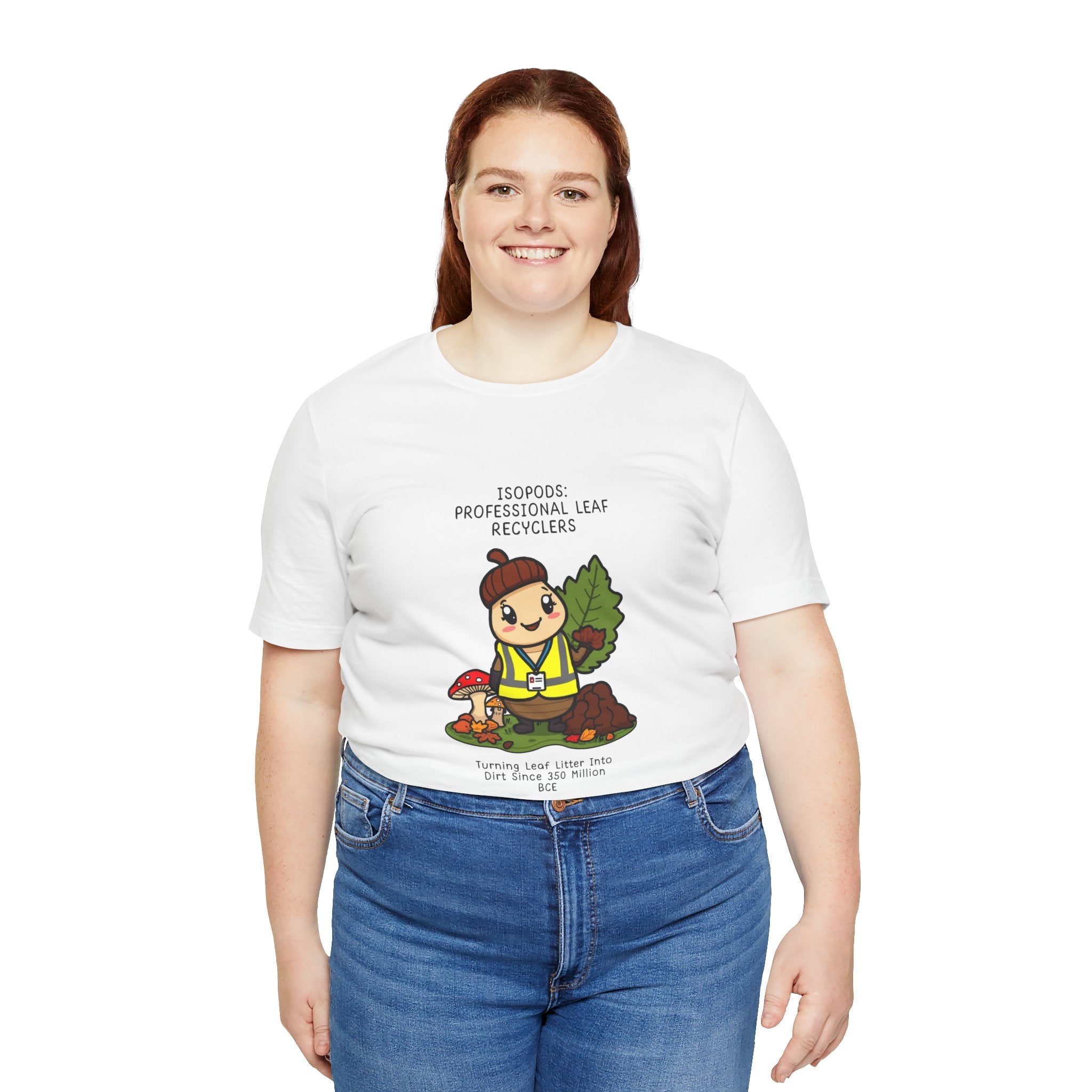 Leaf Recycler Cute Graphic Tee — “Professional Leaf Recyclers” Isopod Worker Shirt