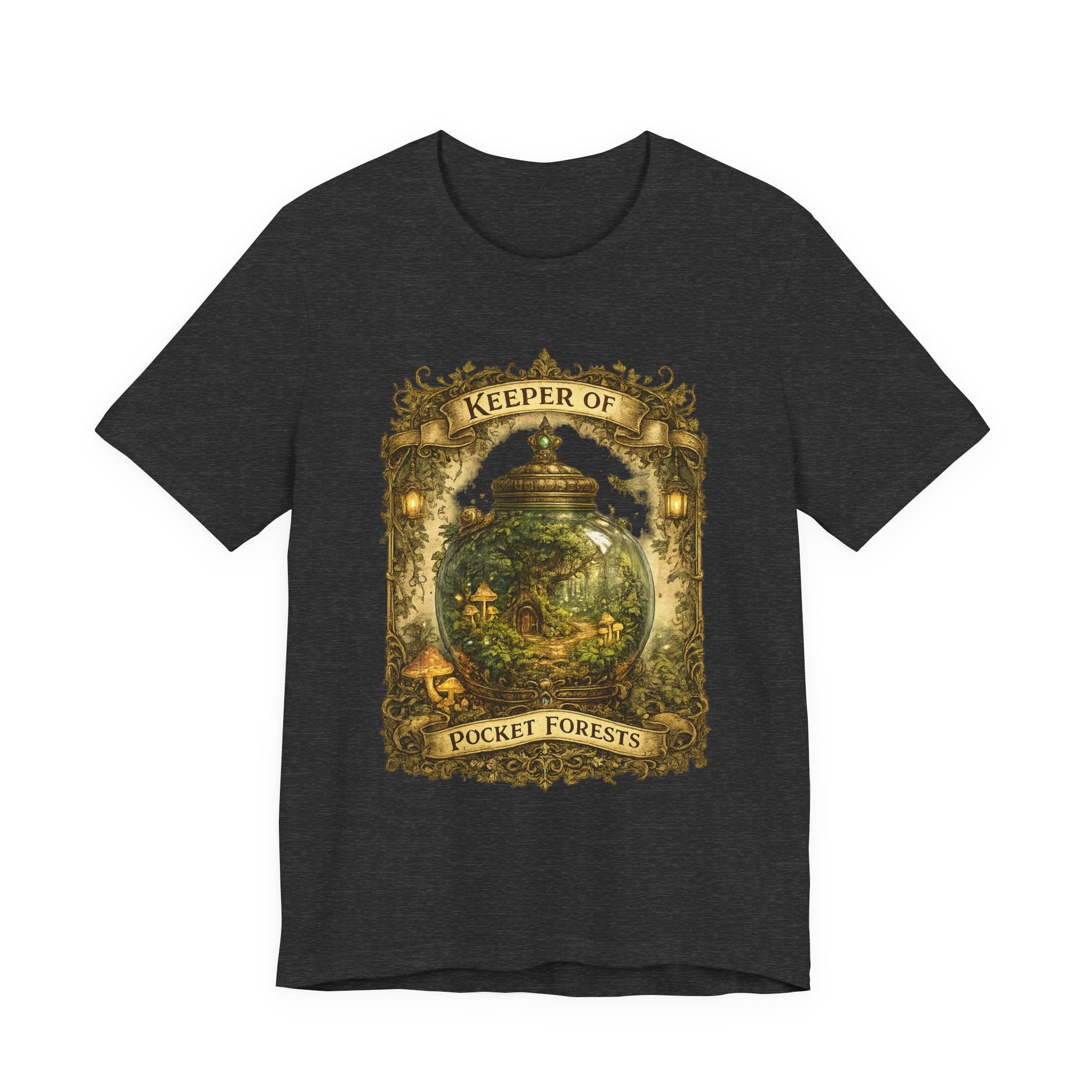 Keeper of Pocket Forests T-Shirt — Fantasy Terrarium Nature Tee