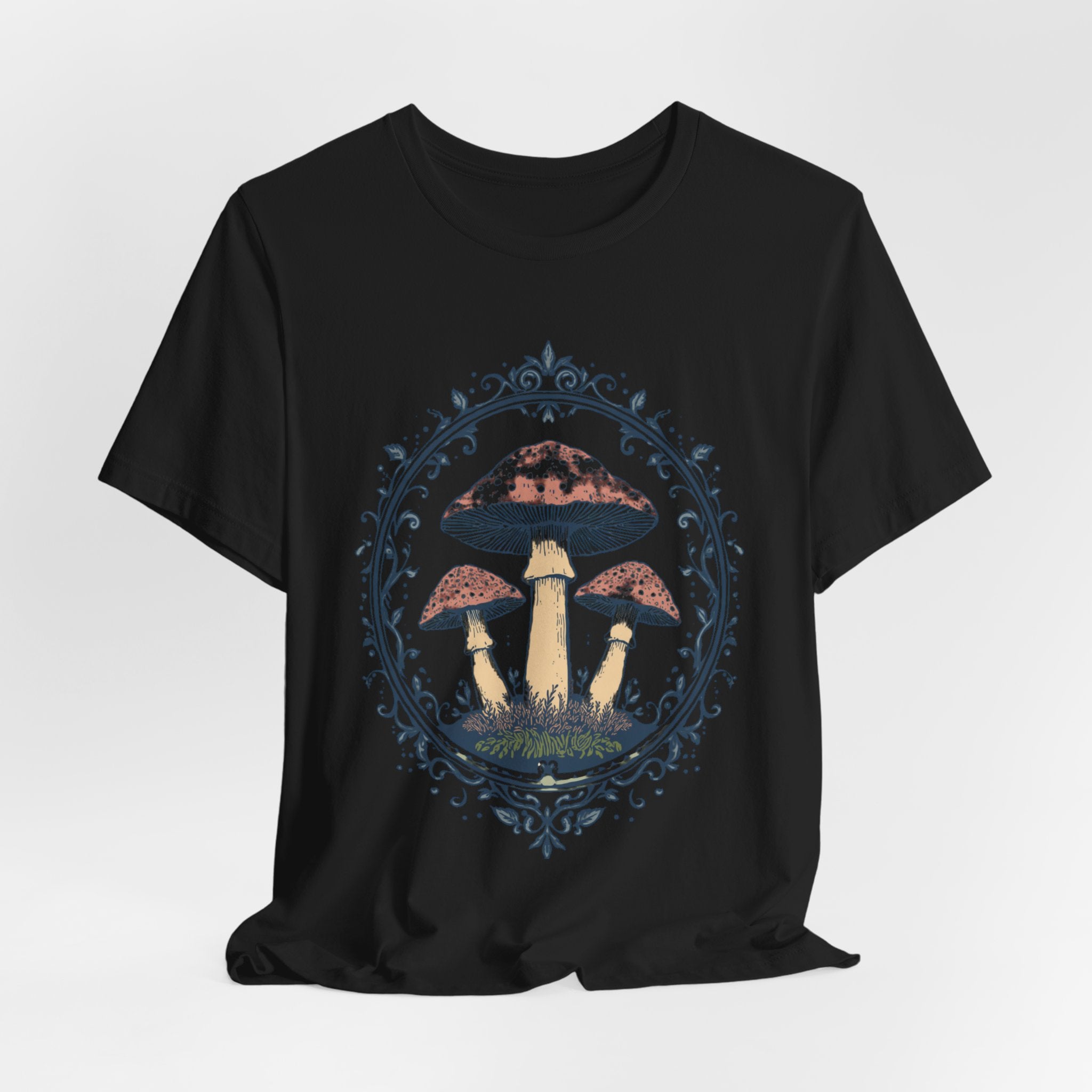 Mushroom Meadow Tee — Vintage Botanical Fungi Graphic T-Shirt