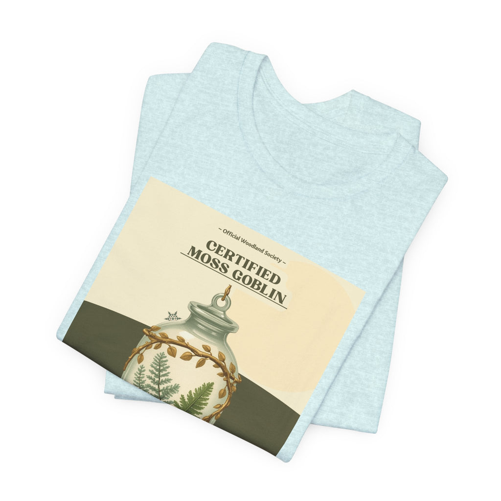 Moss Goblin Tee – 'Certified Moss Goblin' Botanical Jar Graphic T‑Shirt