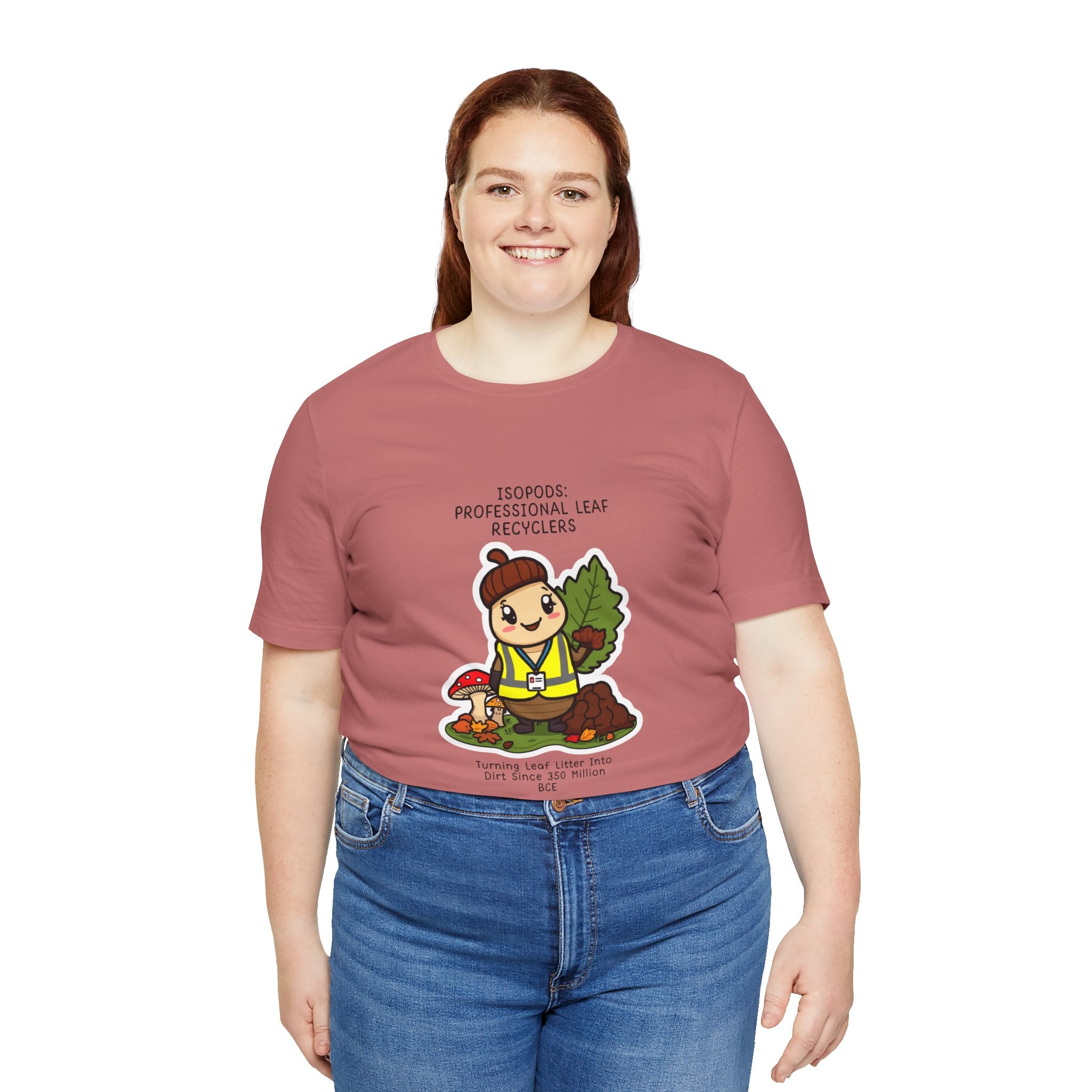 Leaf Recycler Cute Graphic Tee — “Professional Leaf Recyclers” Isopod Worker Shirt